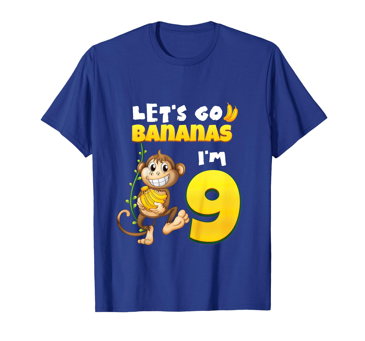 Let's Go Bananas I'm 9 Zoo Animal Jungle Safari 9th Birthday T-Shirt