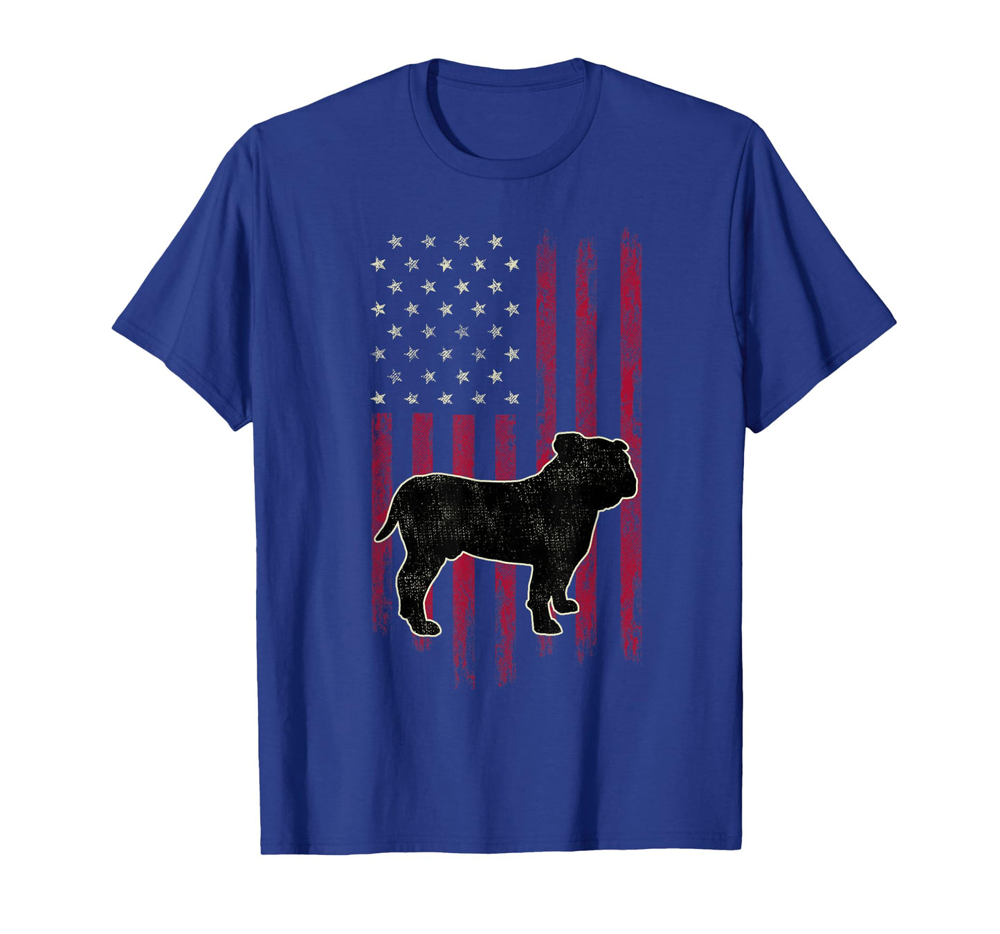 English Bulldog Dog Lovers American Flag 4th Of July T-Shirt