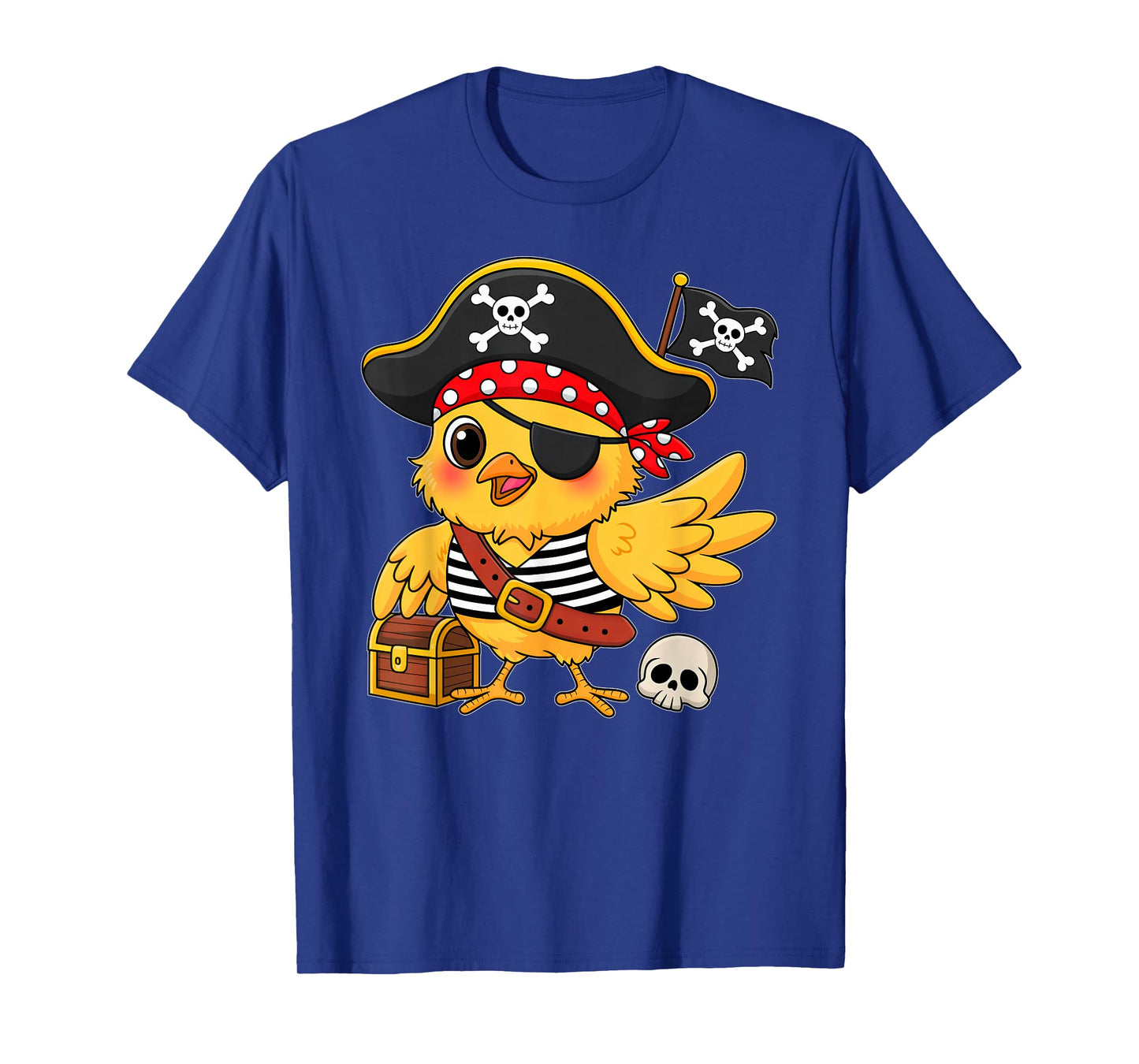 Cute Chicken Pirate Women Boys Girls Kids Halloween Costume T-Shirt