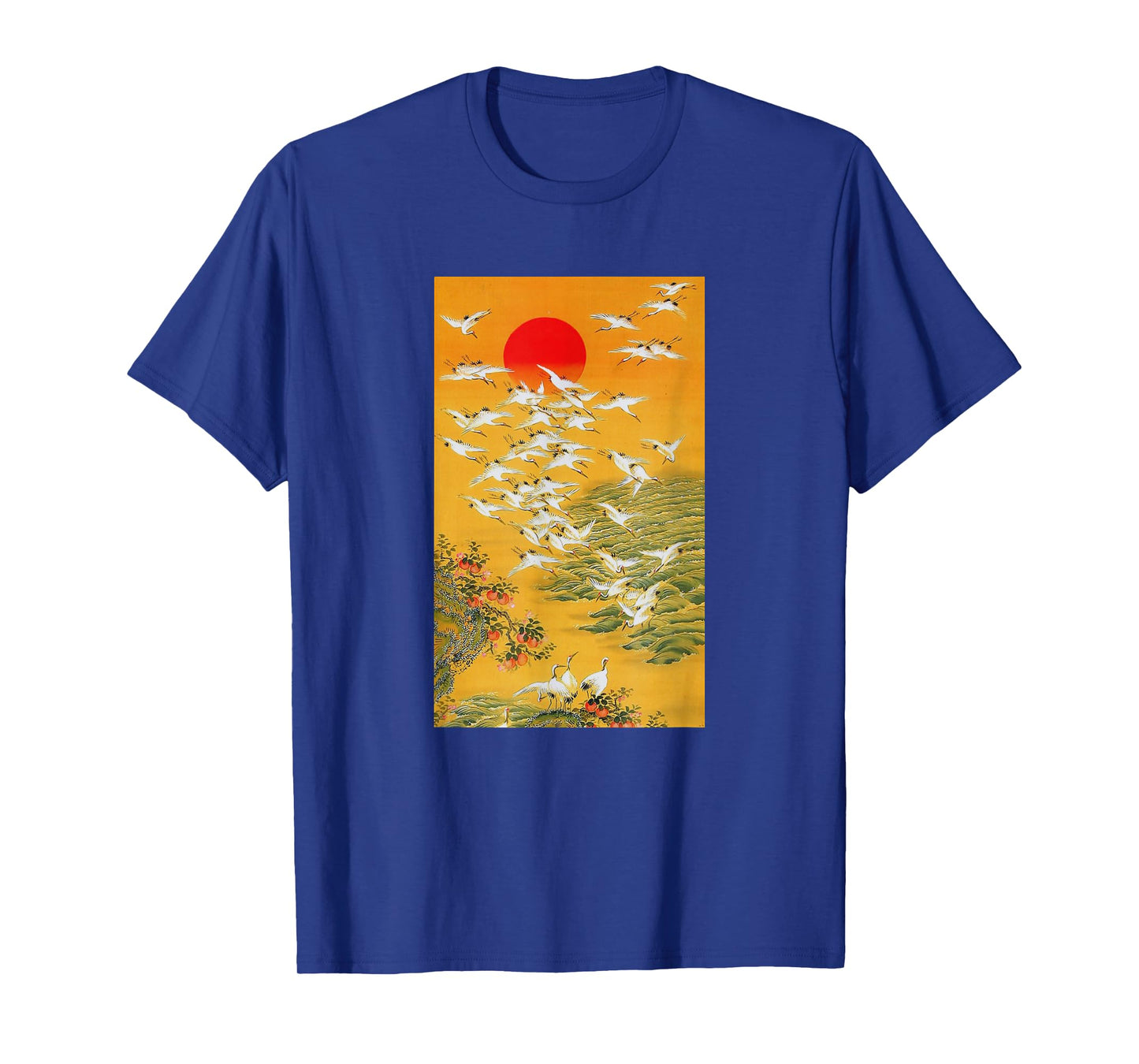 Japanese Crane T-Shirt Vintage Hokusai Woodblock T-Shirt