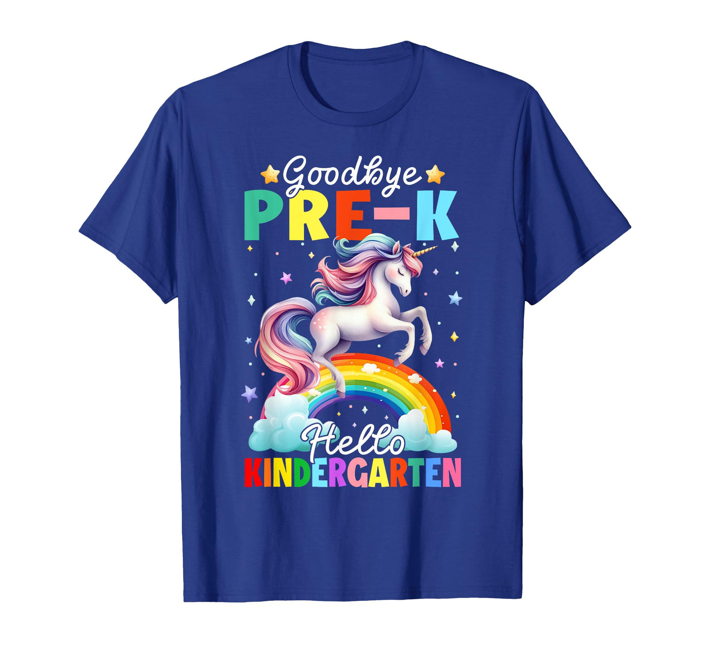 Kids Goodbye Pre-K Hello Kindergarten Unicorn Graduation T-Shirt