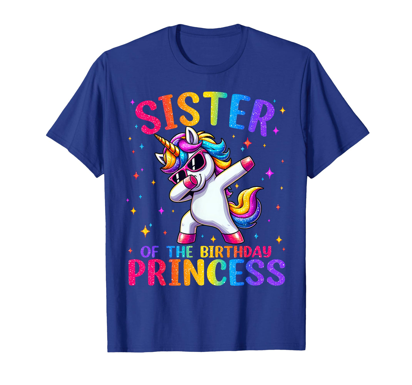 Sister of The Birthday Princess Matching Family Unicorn Girl T-Shirt