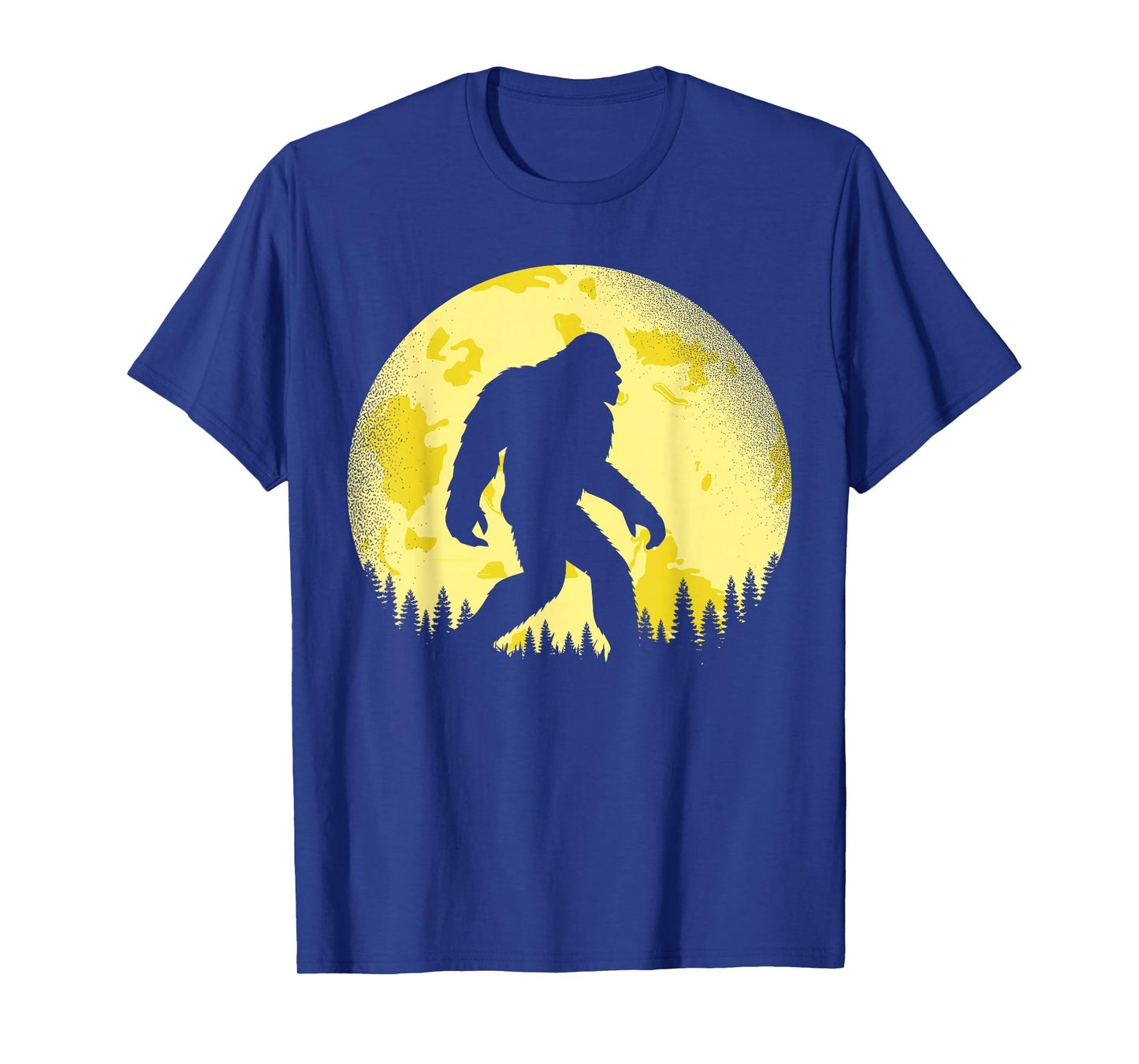 Retro Bigfoot Believer Night Moon Sasquatch Hide And Seek T-Shirt