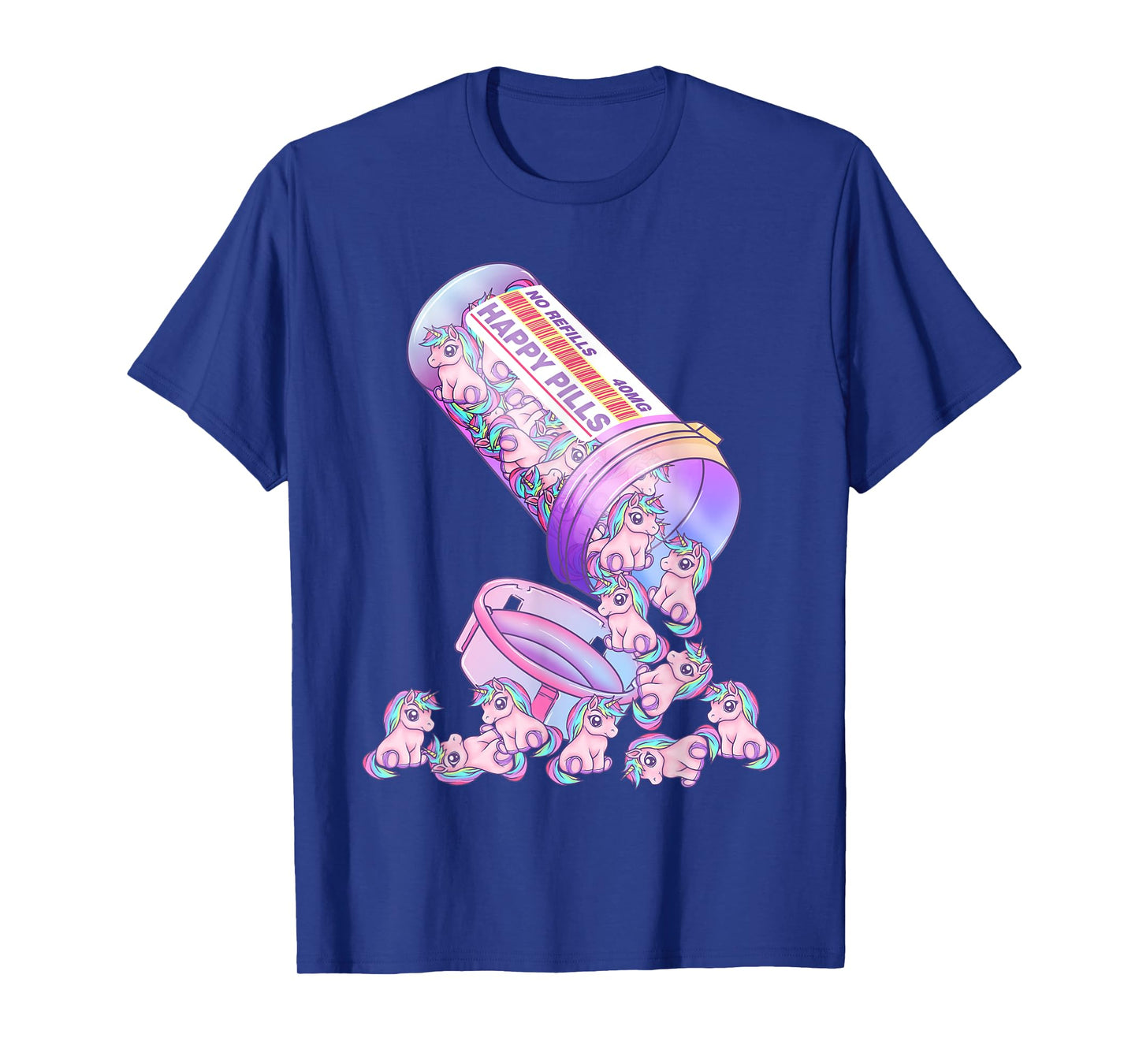 Happy Pills Pastel Goth Kawaii Yami Unicorn Otaku Women T-Shirt