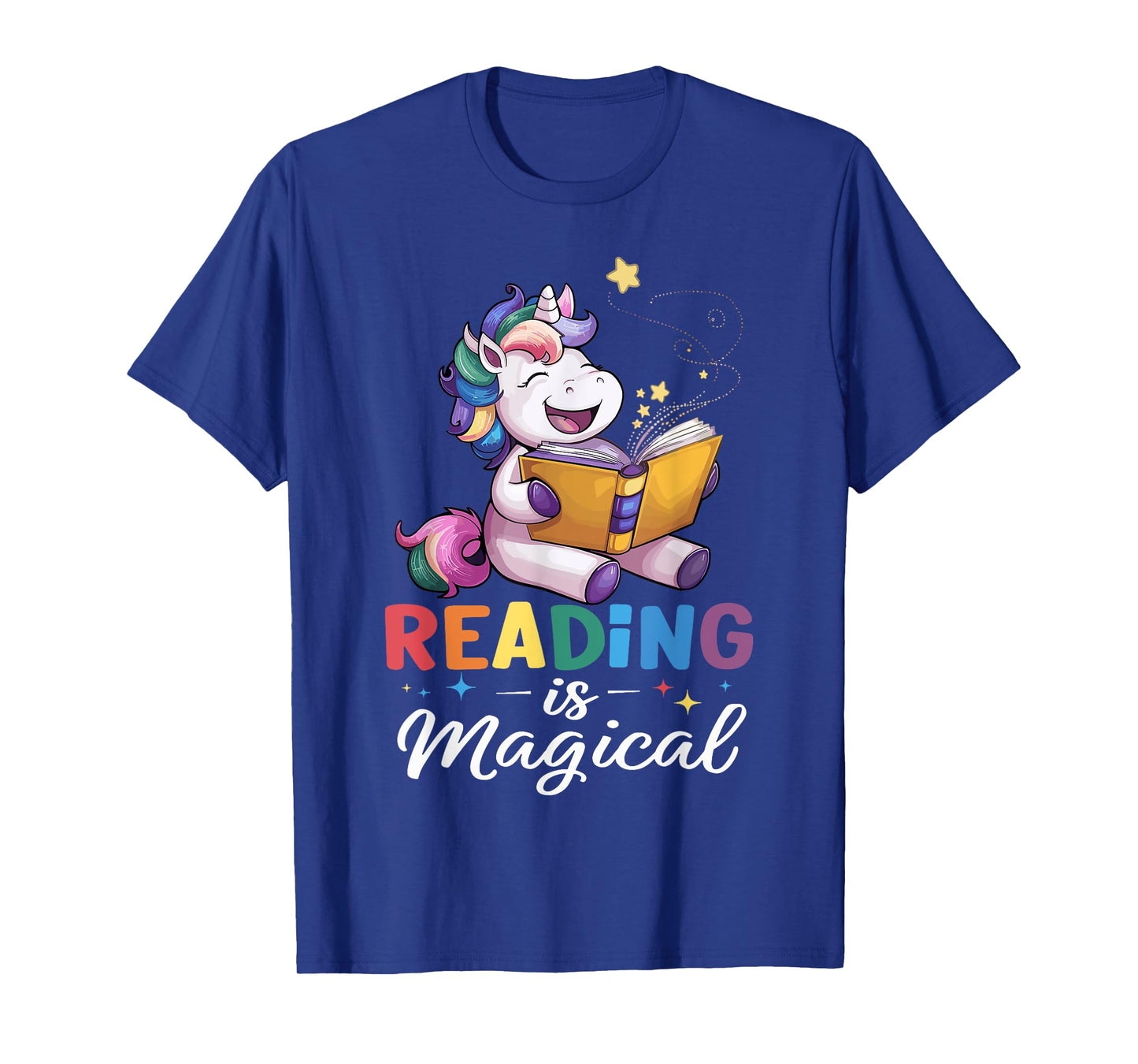 Unicorn Reading Is Magical Book Teacher Men Women Girls Kids T-Shirt