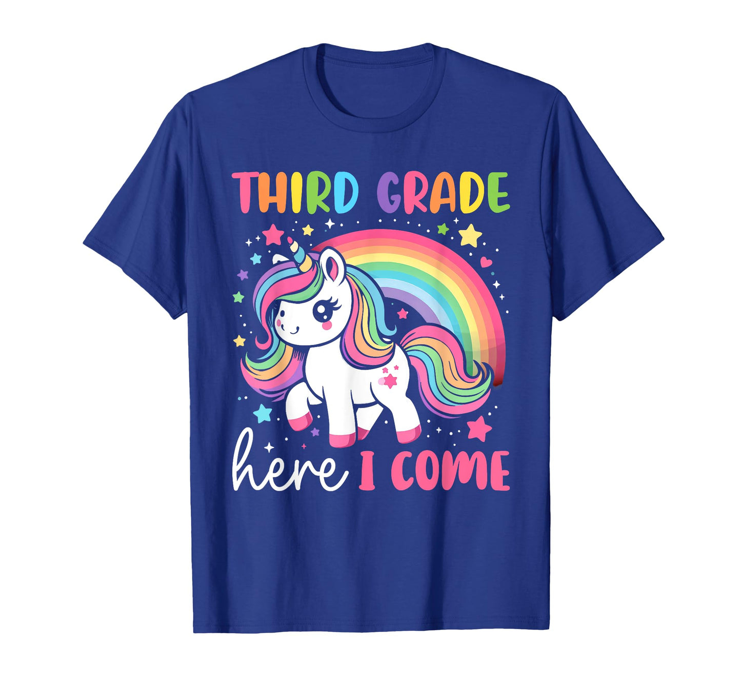 Third Grade Here I Come Unicorn Girls Kids Team 3rd Grade T-Shirt