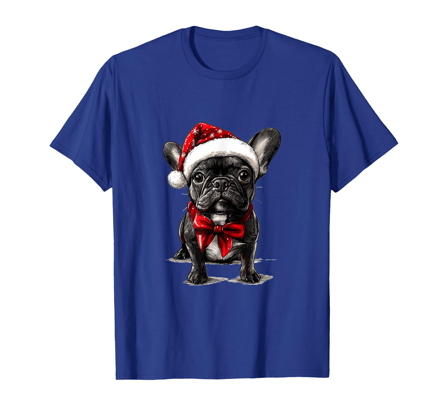 Cute French Bulldog Frenchie Dog Christmas Merry X-mas T-Shirt