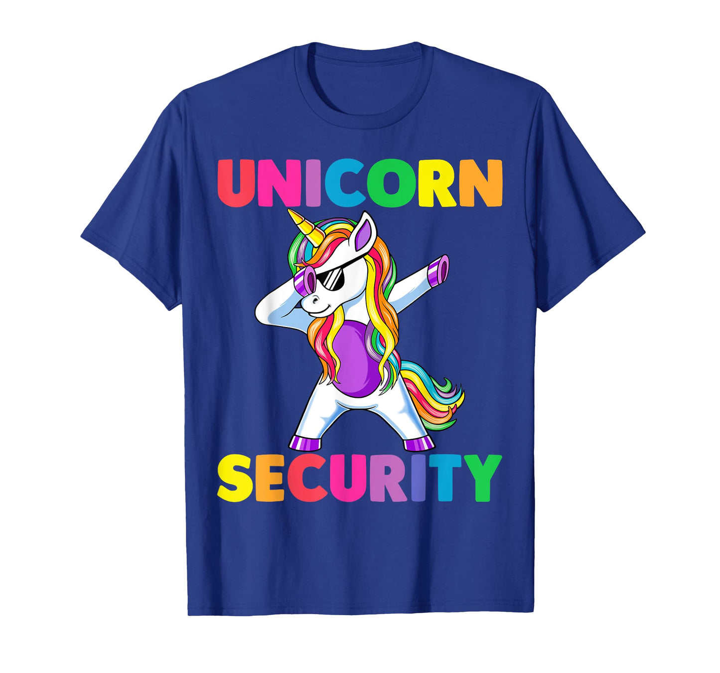 Halloween Dad Mom Daughter Adult Costume, Unicorn Security T-Shirt