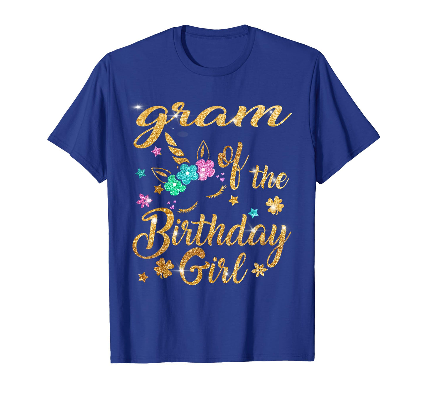 Gram of The Birthday Girl Unicorn Grandma T-Shirt