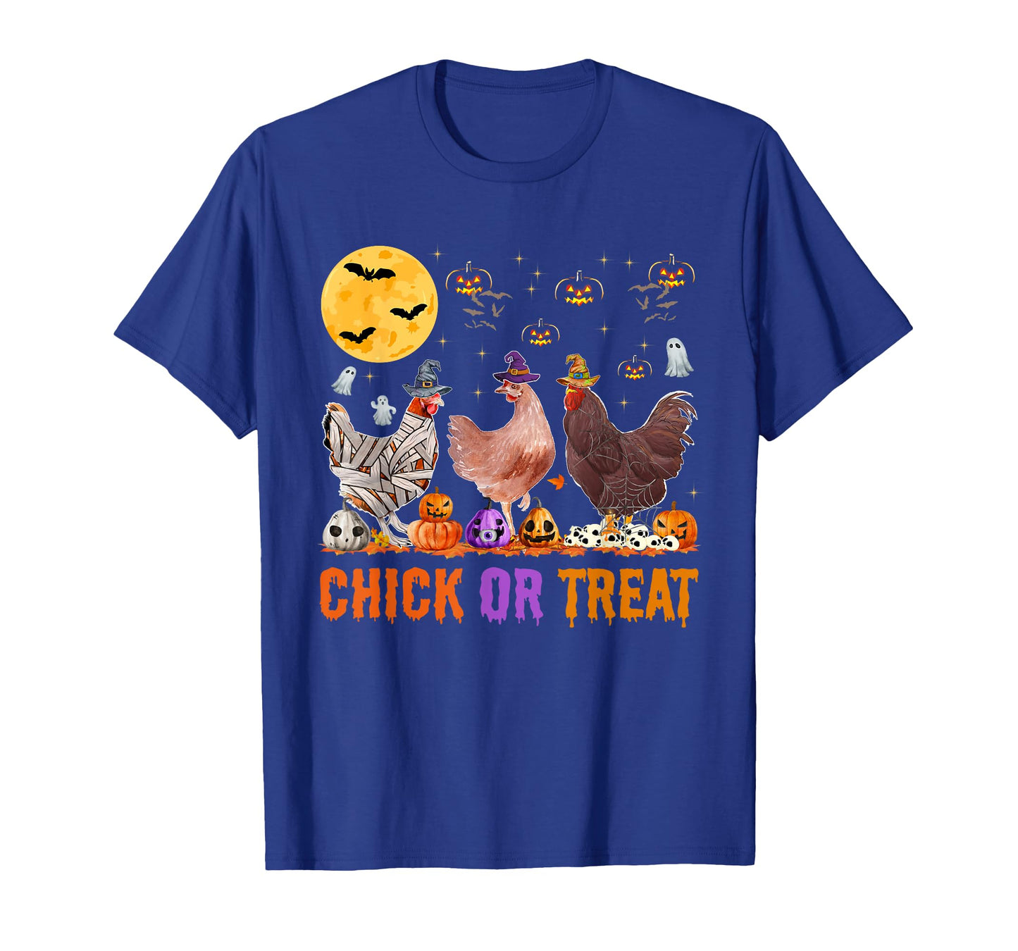 Fall Halloween Chicken Pumpkin Chick Or Treat Spooky T-Shirt