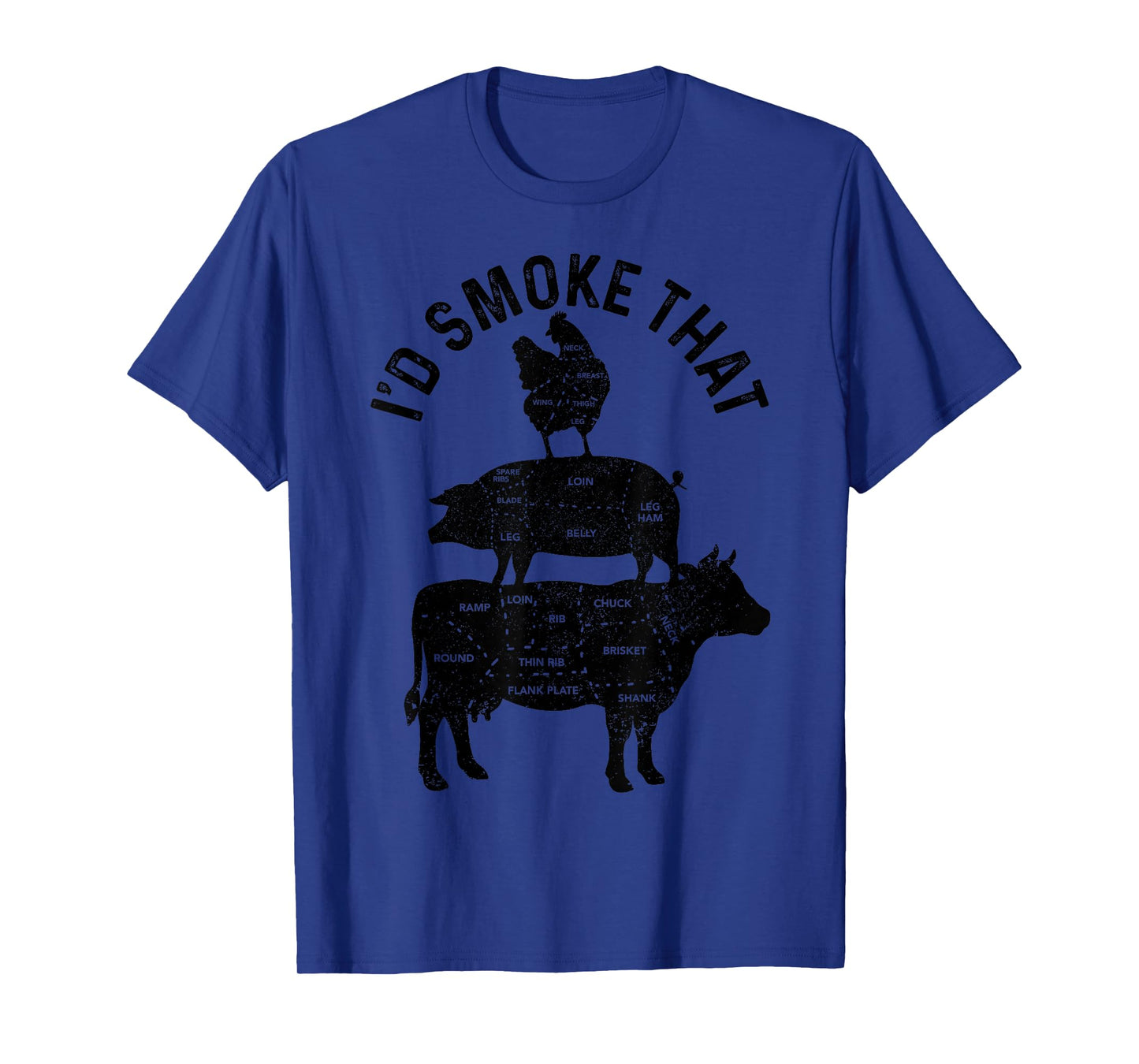Chef Butcher BBQ I'd Smoke That Pork Beef Funny Father's Day T-Shirt