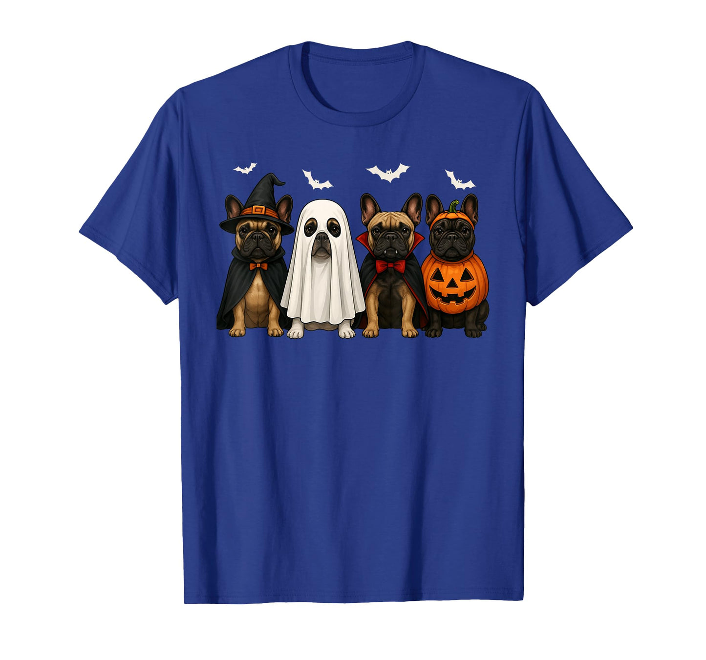 French Bulldog Ghost Dogs Halloween Costume Men Women Kids T-Shirt