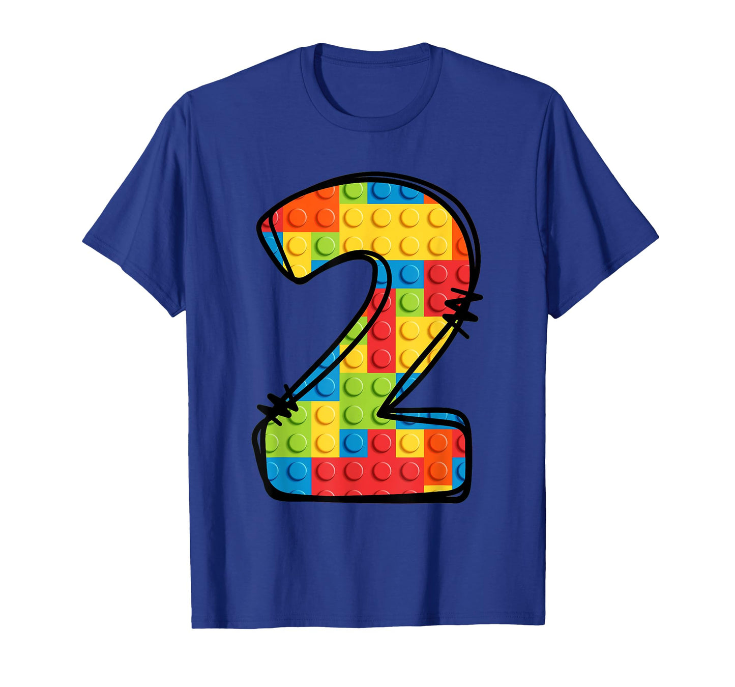 2 Year Old Blocks Building Master Builder 2nd Birthday T-Shirt