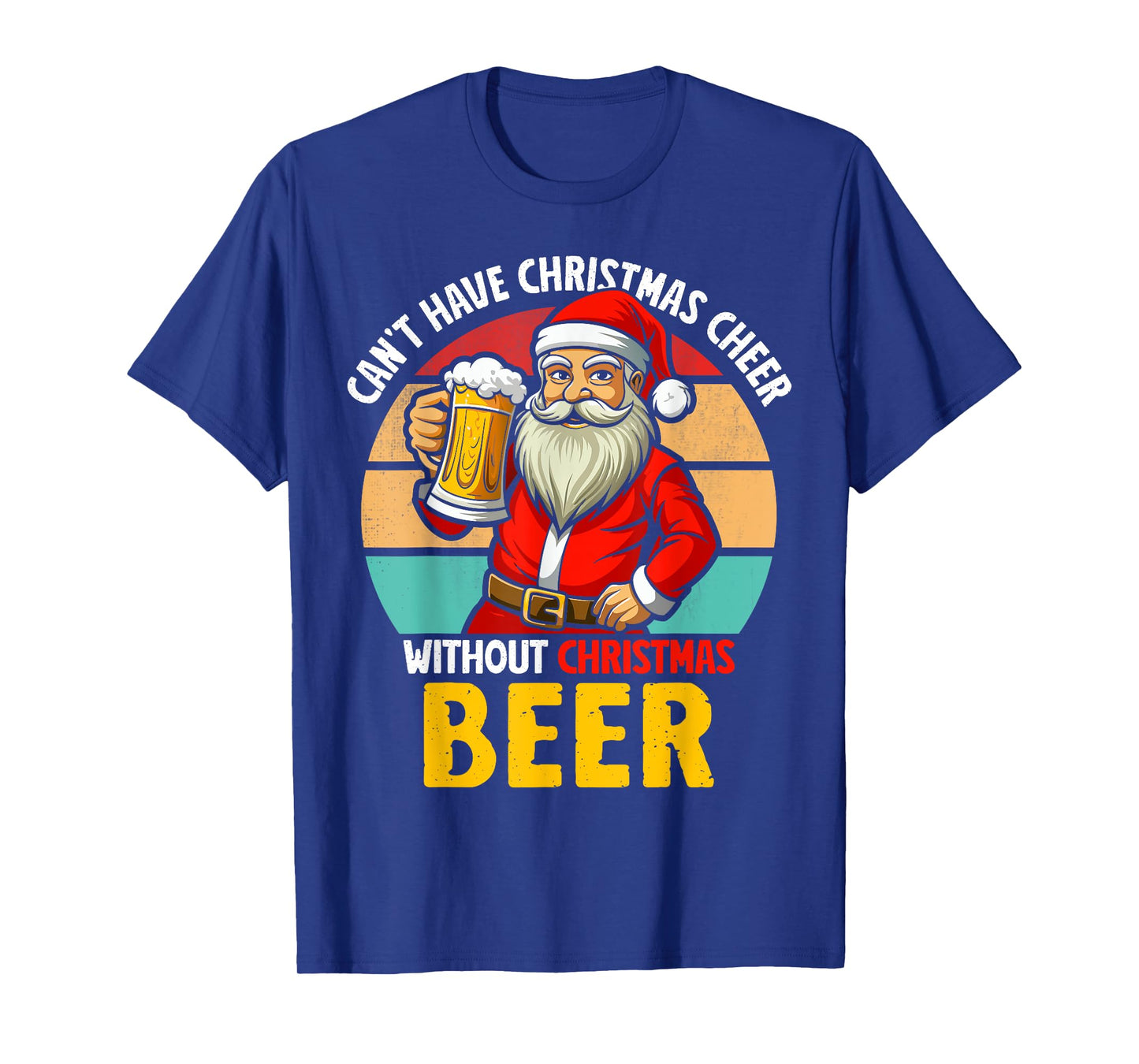 Santa Claus Christmas Beer Drinking Funny 2024 Xmas Party T-Shirt