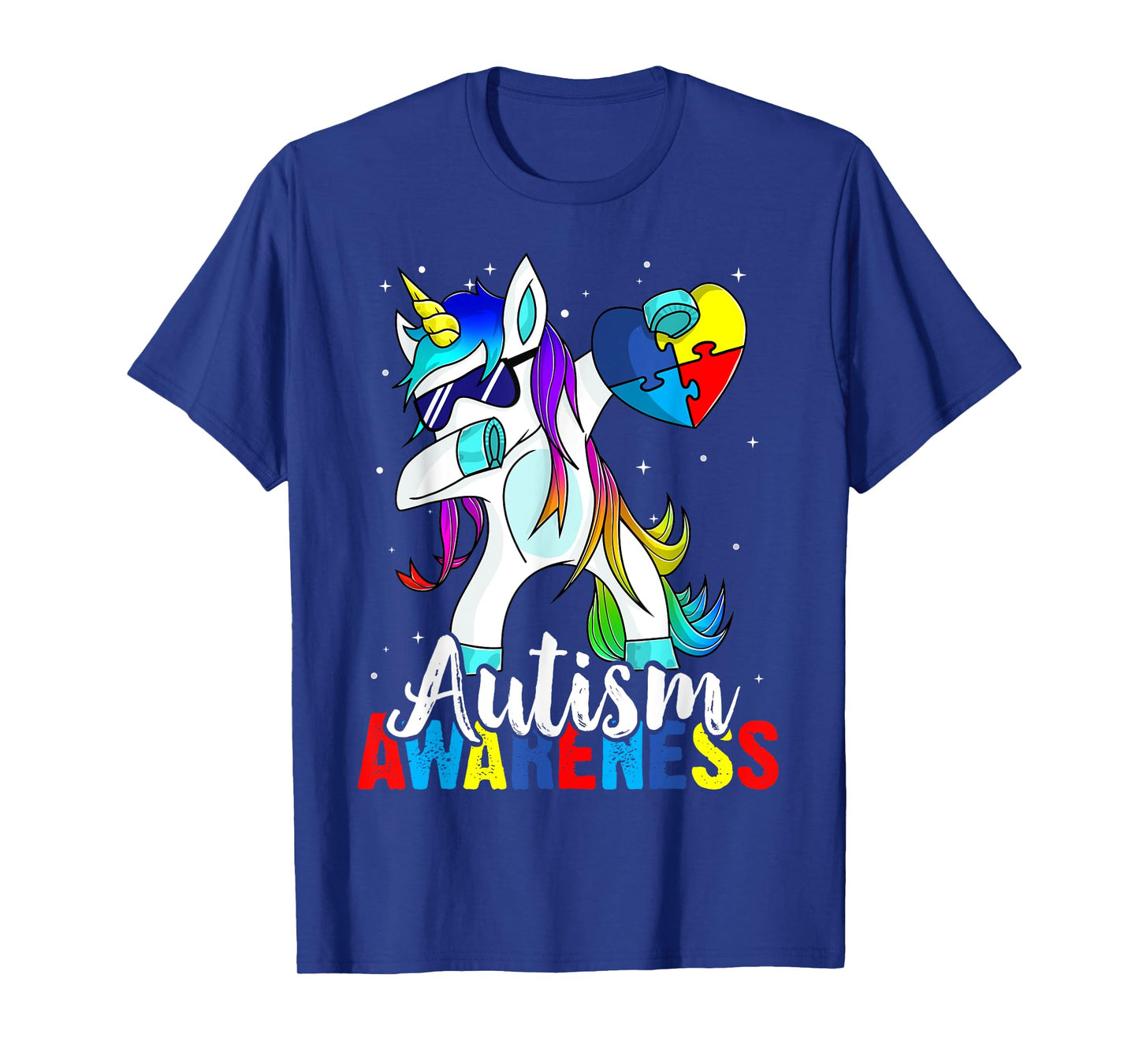 Dabbing Unicorn Autism Awareness Kids Girls Boys Be Kind Tee T-Shirt