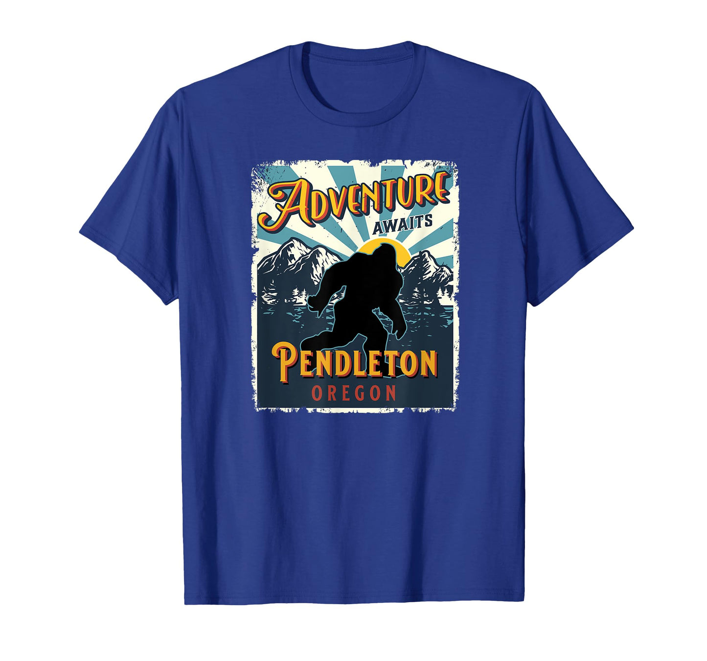 Pendleton Oregon Retro Sasquatch Big Foot Bigfoot Souvenir T-Shirt