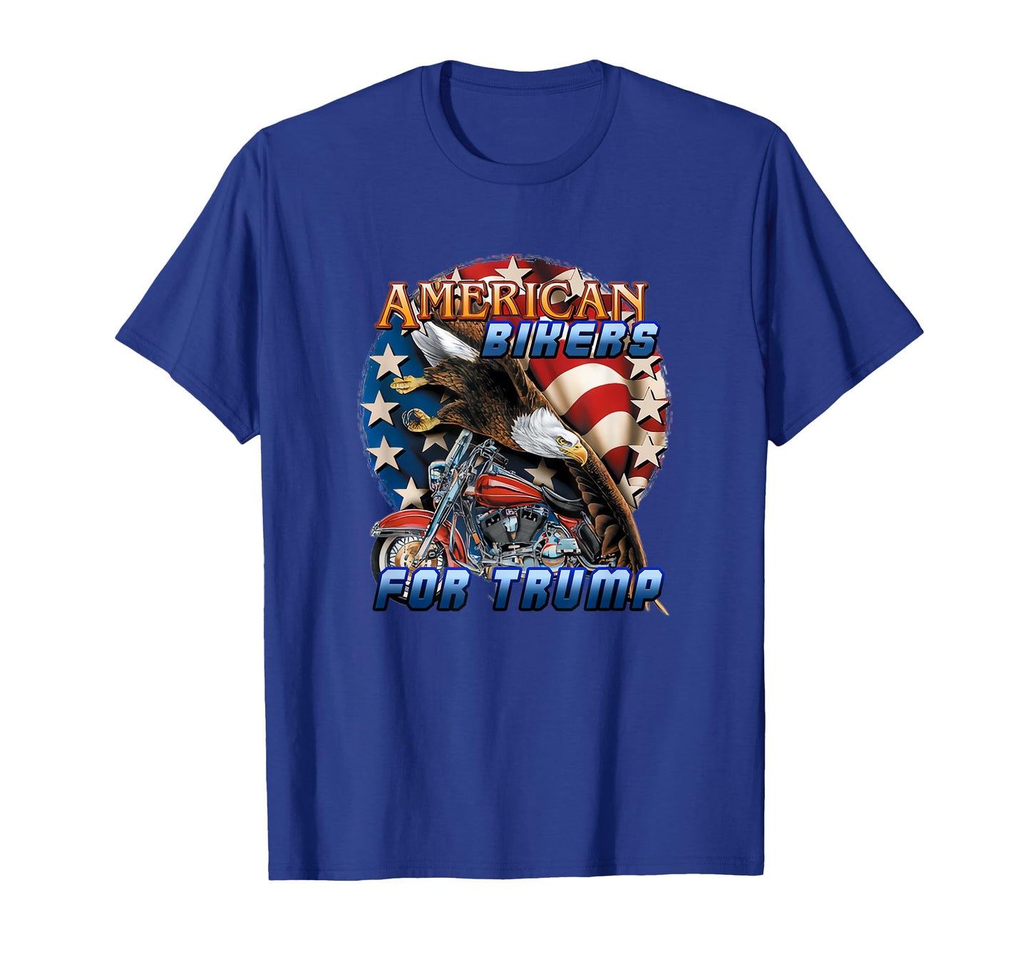 American Bikers For Trump Eagle Flag Motorbike 2020 Election T-Shirt