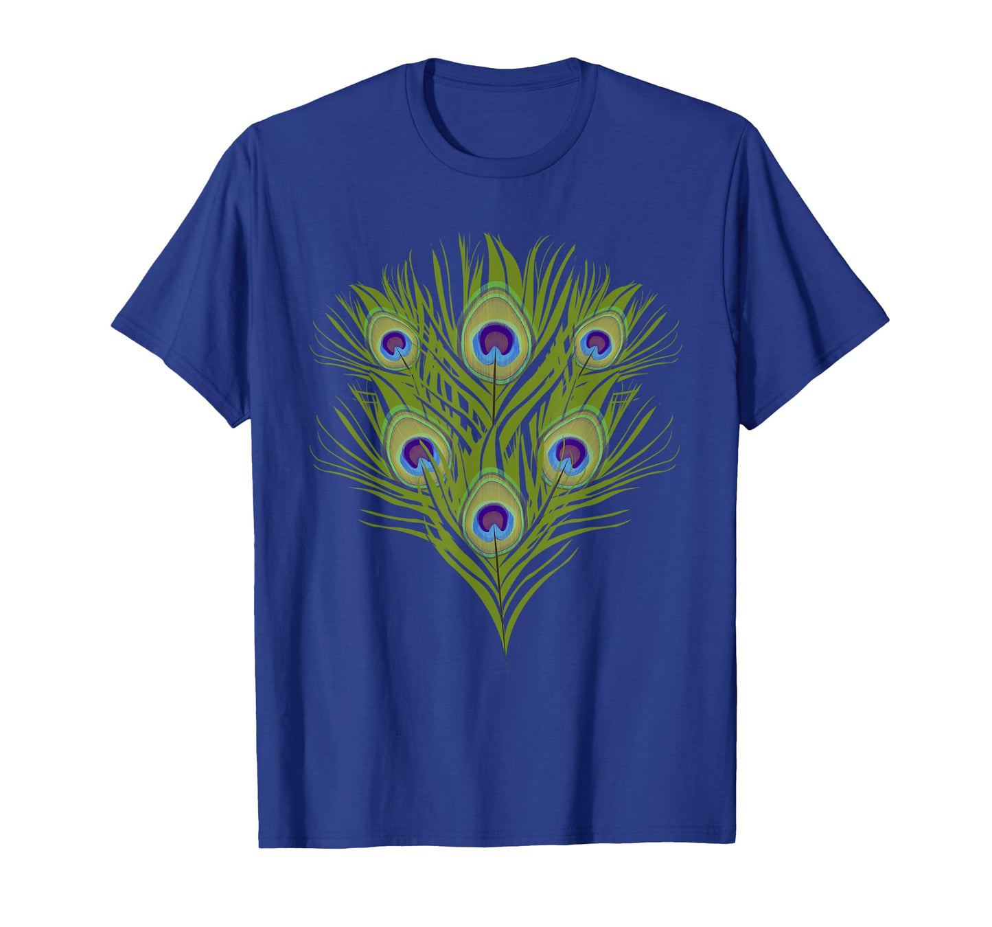 Decorative Colorful Women Girls Kids Tail Feathers Peacock T-Shirt