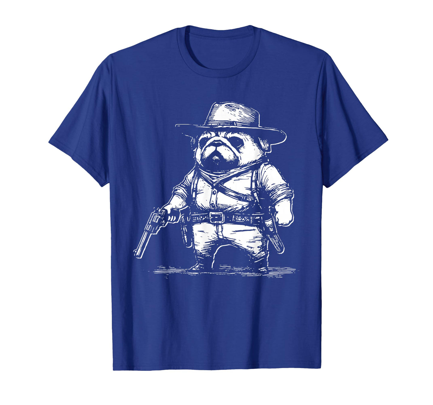 Vintage Cowboy Pug Dog Western Mummy French Bulldog Meme T-Shirt