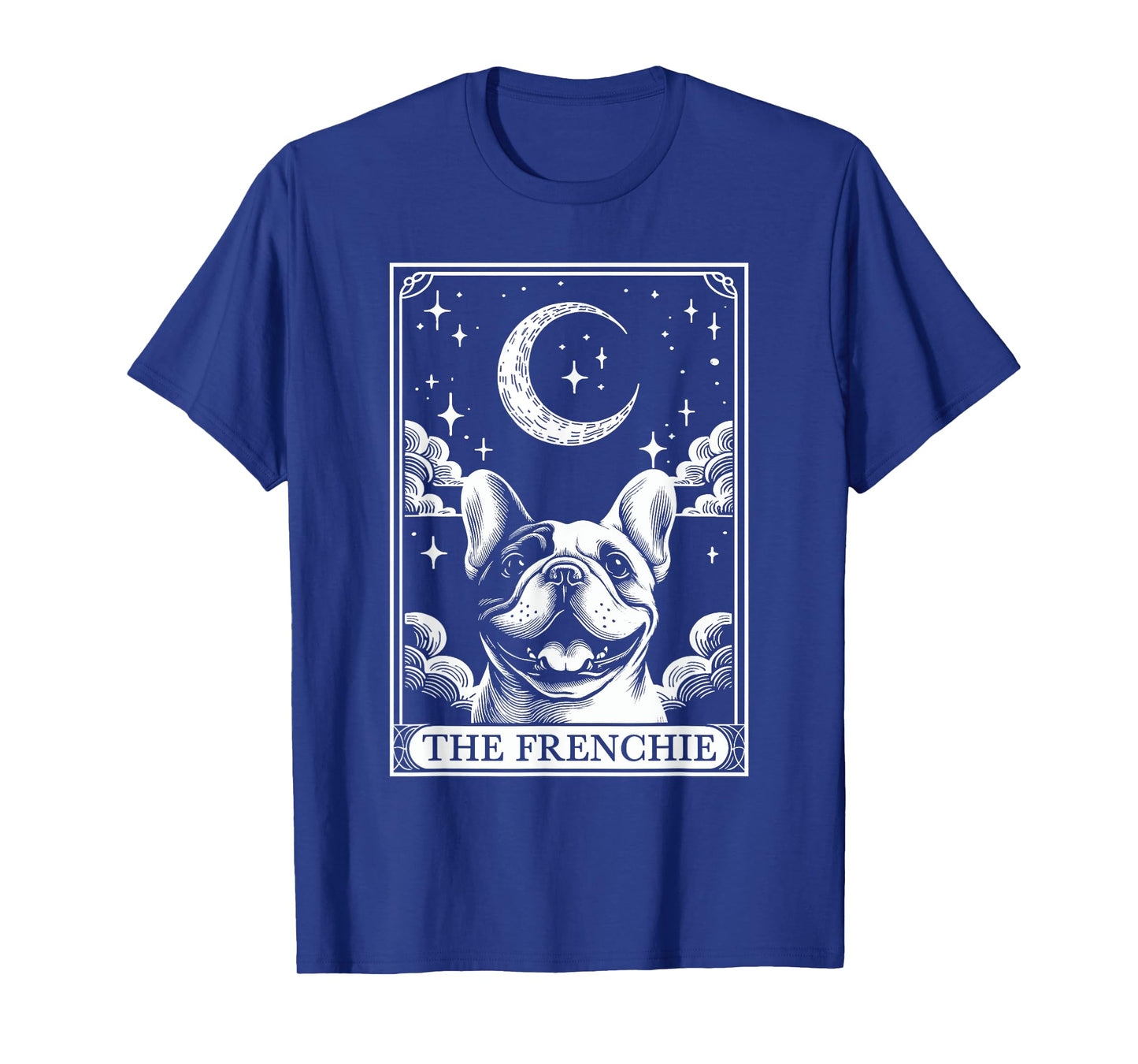 Tarot Card Vintage Crescent Moon French Bulldog Dog Mom T-Shirt
