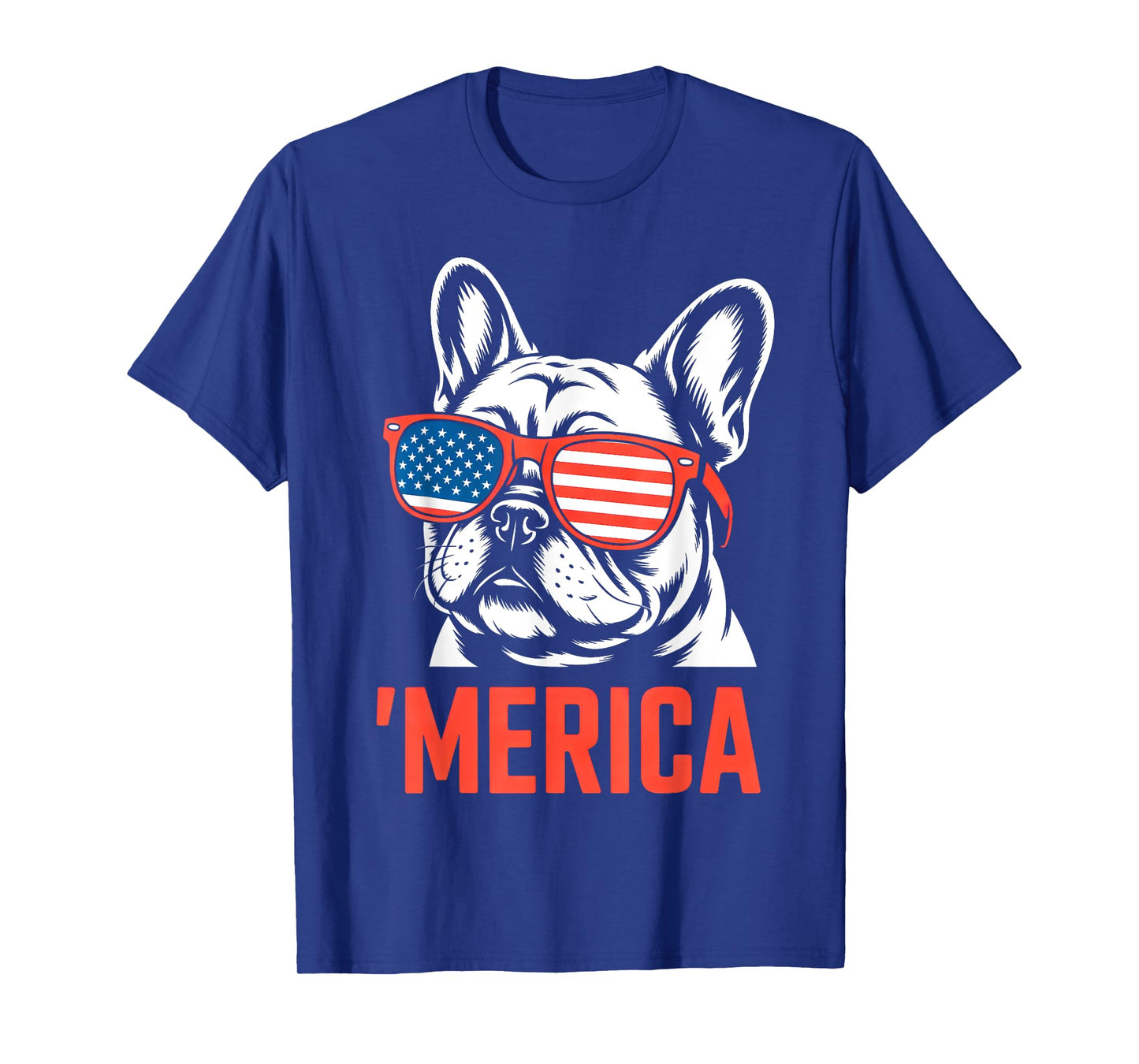 Merica French Bulldog American Flag 4th of July Frenchie T-Shirt