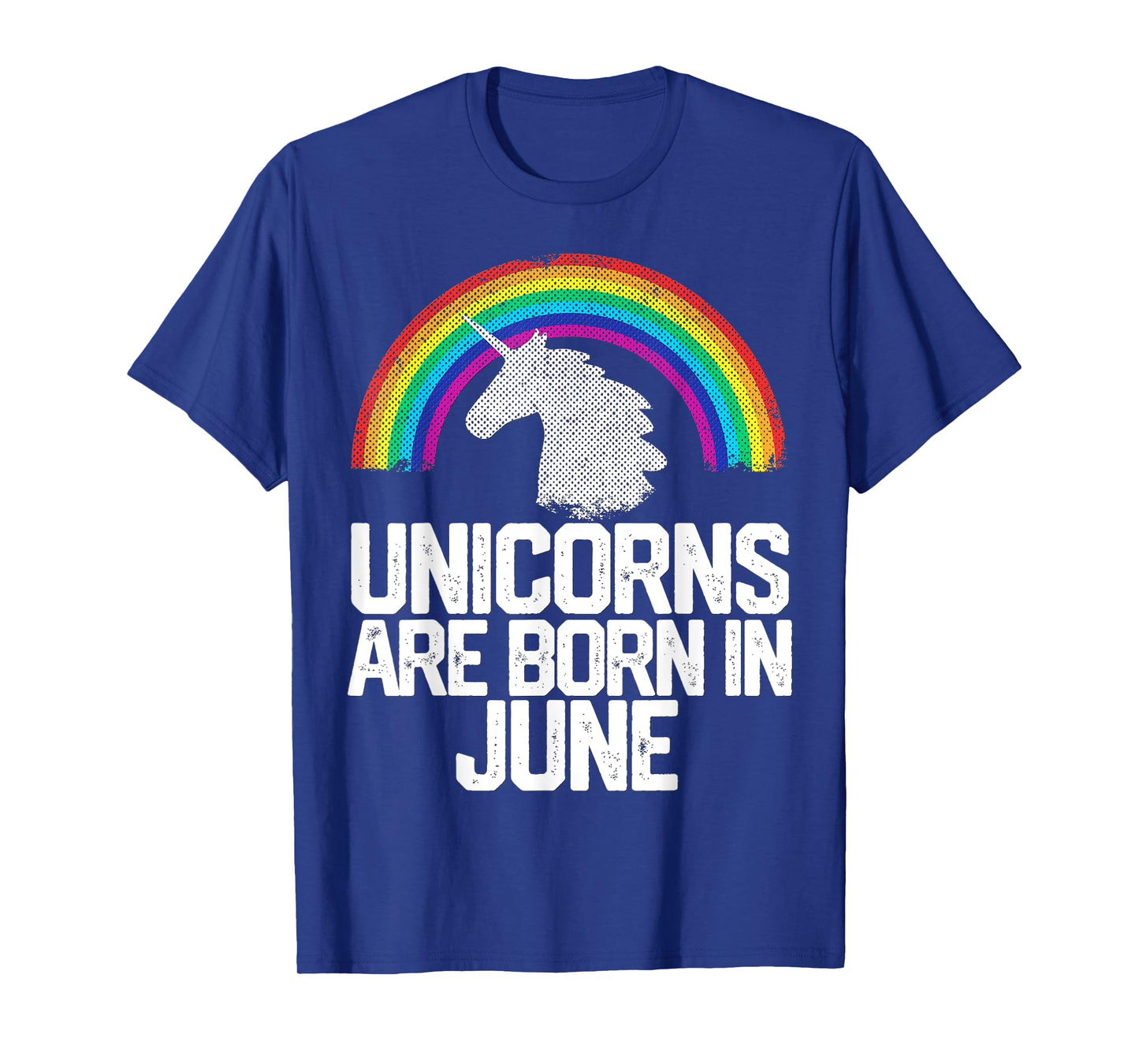 UNICORNS ARE BORN IN JUNE Birthday Gift Rainbow Girl Women T-Shirt