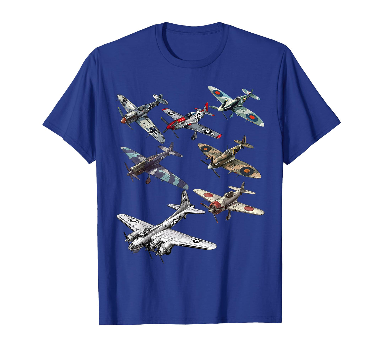Military F&L Design Co. WW2 Warbirds P51 Messerschmitt B17 P40 Hobbyists T-Shirt, Small, Black
