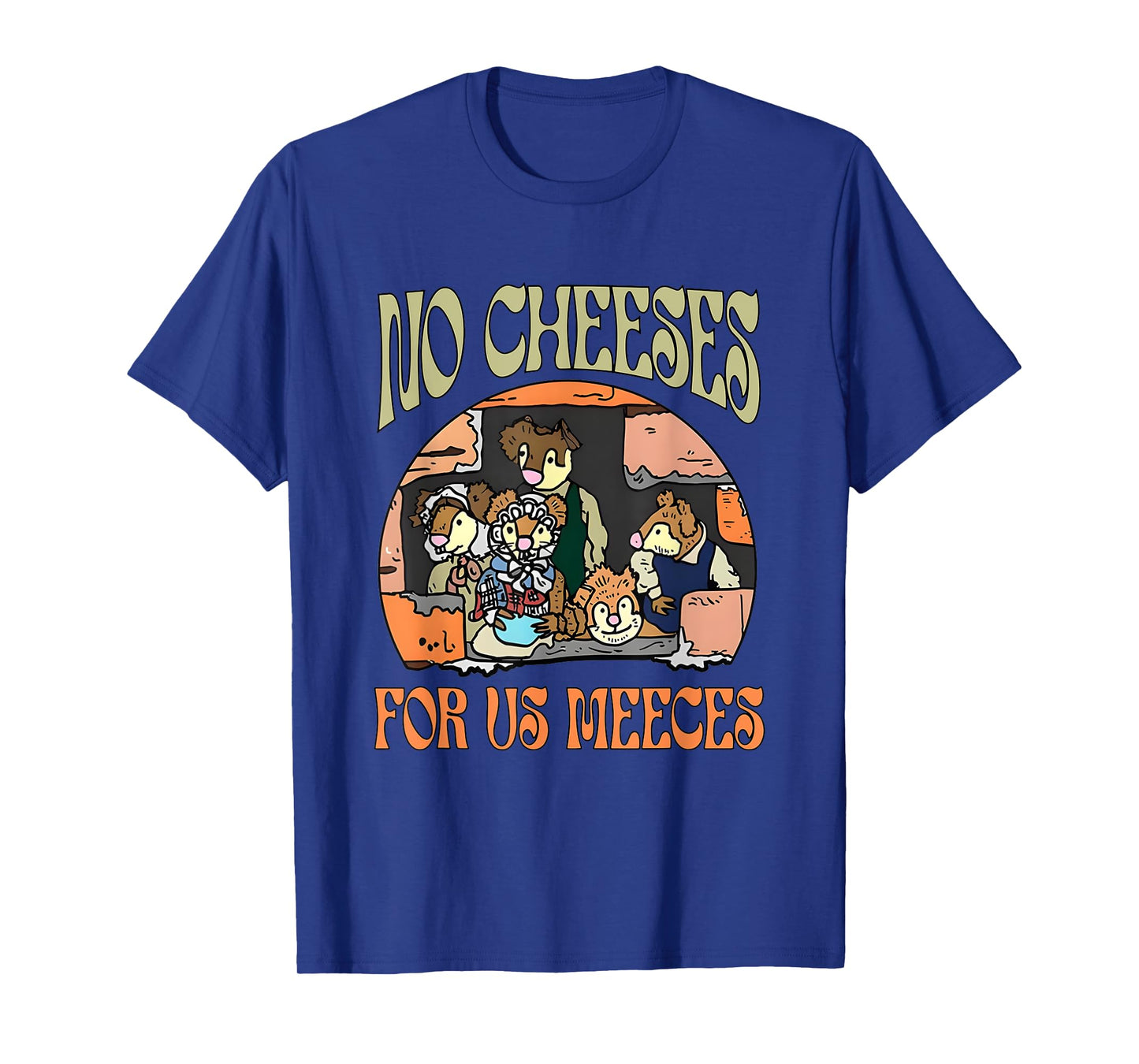 No Retro Cheeses For Us Party Meeces Christmas Holiday T-Shirt