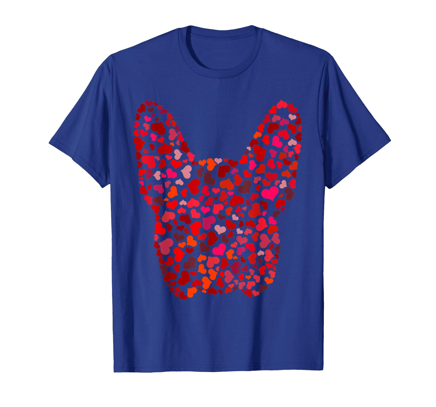 Red Hearts French Bulldog Valentines Day Dog Frenchie Mom T-Shirt
