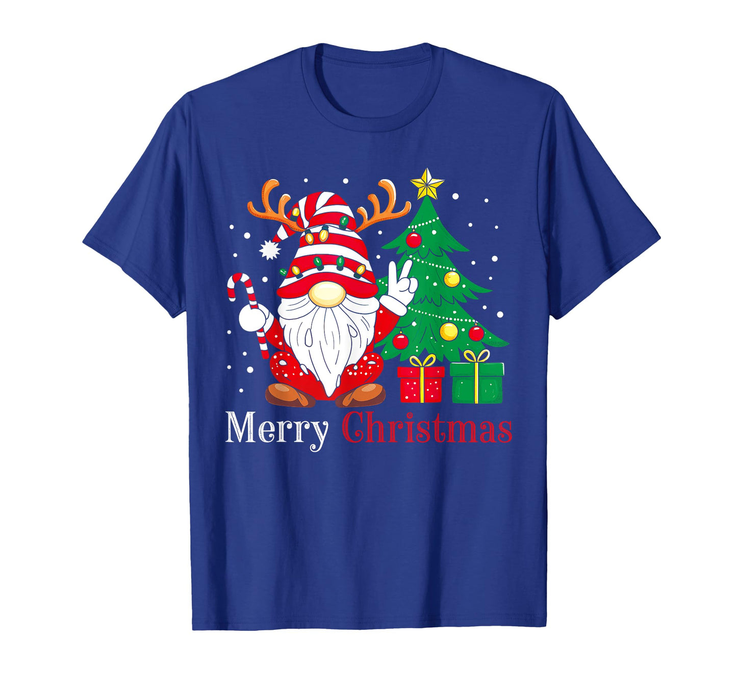 Family Xmas Holiday PJs Women Men Merry Christmas Gnomes T-Shirt