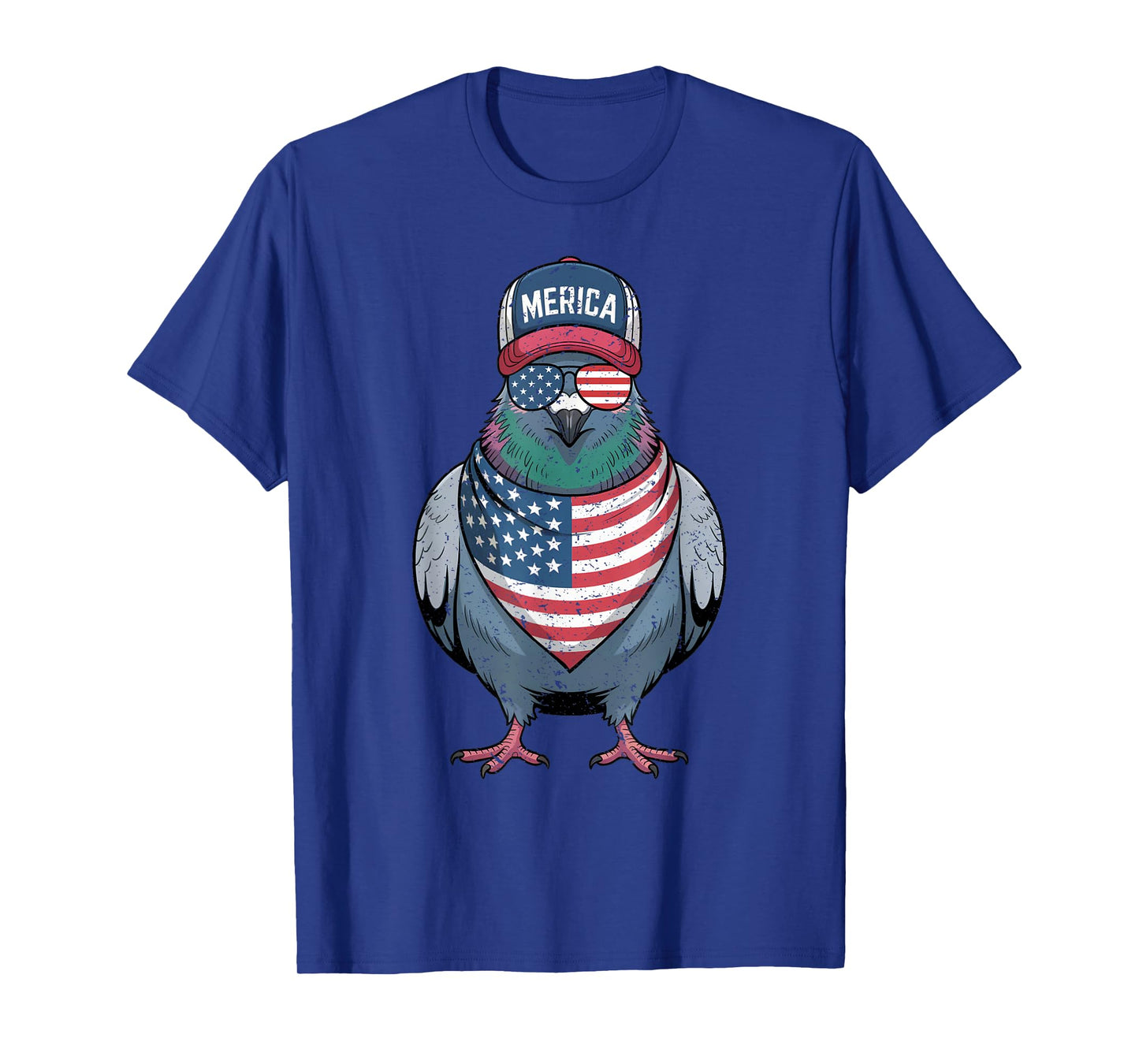 Pigeon 4th of July US American Flag Patriotic Bird T-Shirt