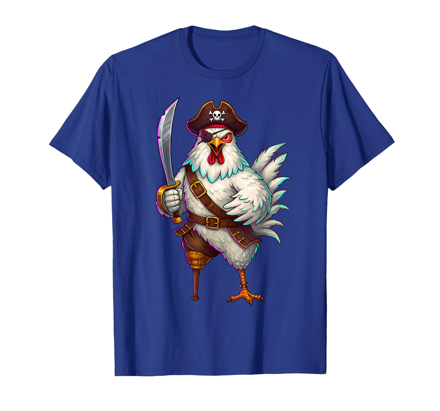Pirate Chicken Funny Halloween Costume for Men Women Kids T-Shirt