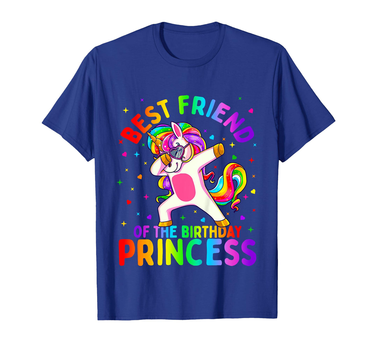Best Friend of the Birthday Princess Girl Dabbing Unicorn T-Shirt