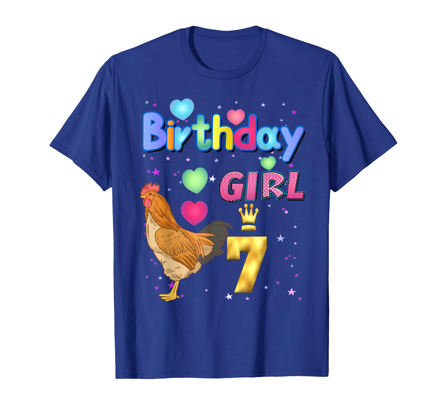 Kids 7Years Old Chicken Its my 7th birthday Girl Chicken T-Shirt