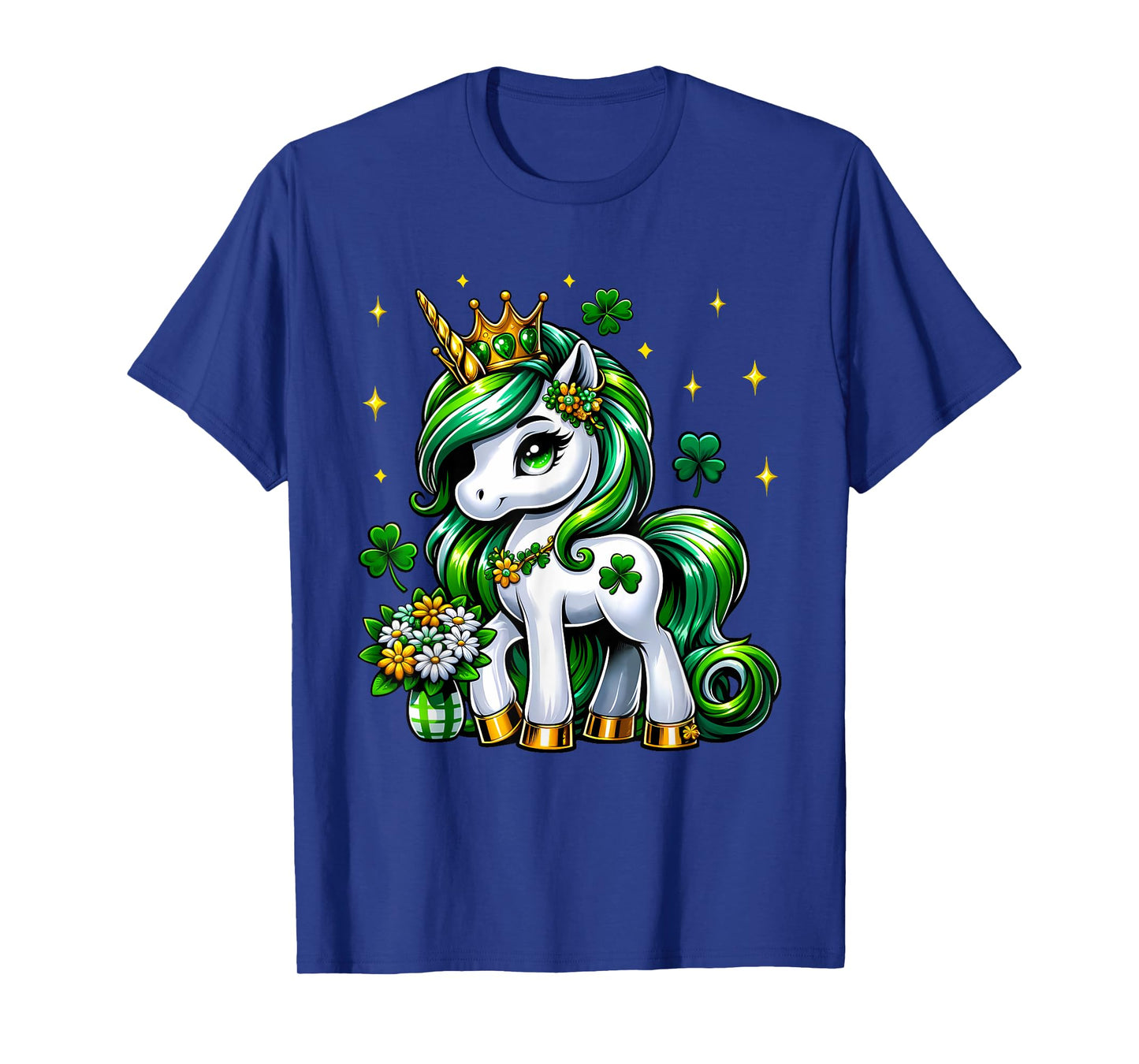 St Patricks Day Unicorn Cute St Pattys Girls Women Lepricorn T-Shirt