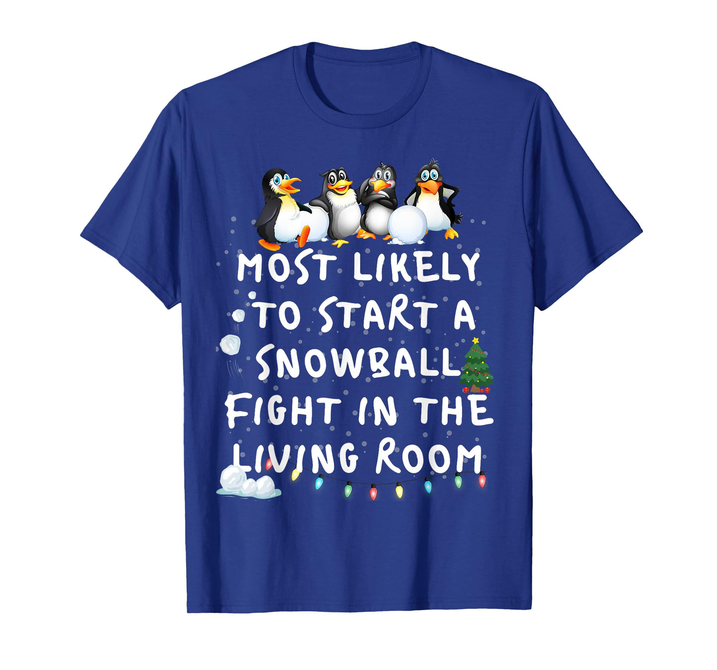 Most Likely To Funny Penguin Christmas Pajamas Family T-Shirt