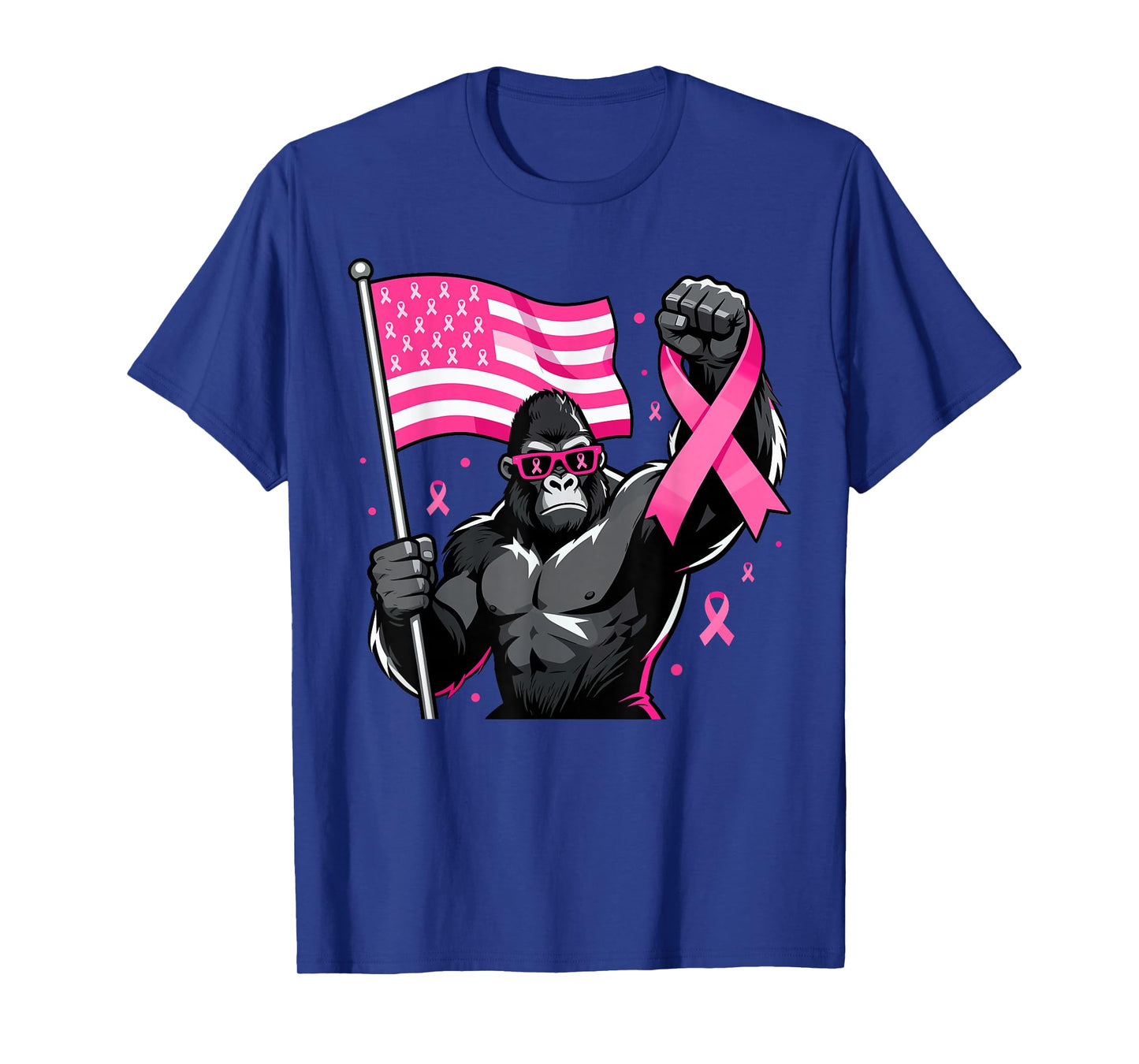 Bigfoot Pink Ribbon Breast Cancer Awareness Women Men Boys T-Shirt