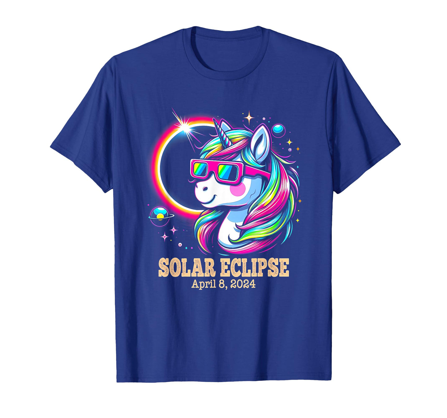 Cute Unicorn Total Solar Eclipse April 8, 2024 Tee Gift T-Shirt