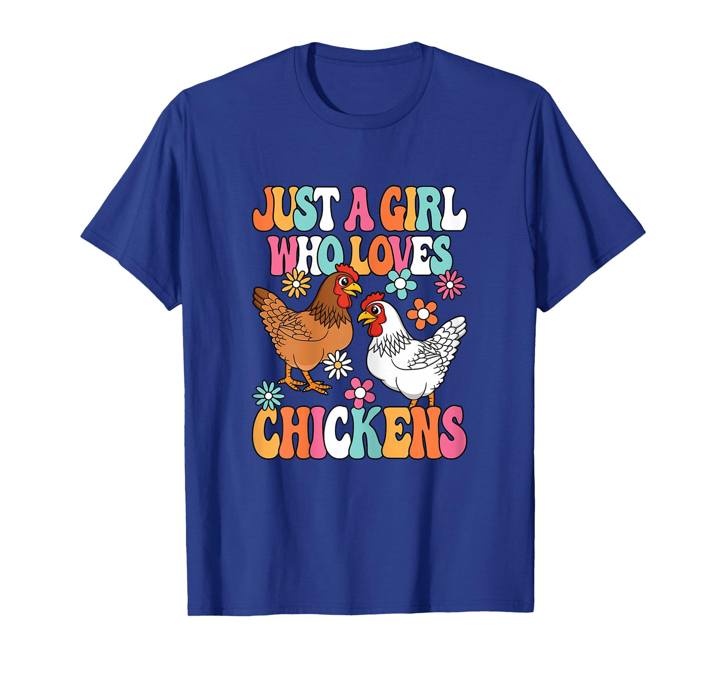 Just A Girl Who Loves Chickens Farmer Farming Girls Kids T-Shirt