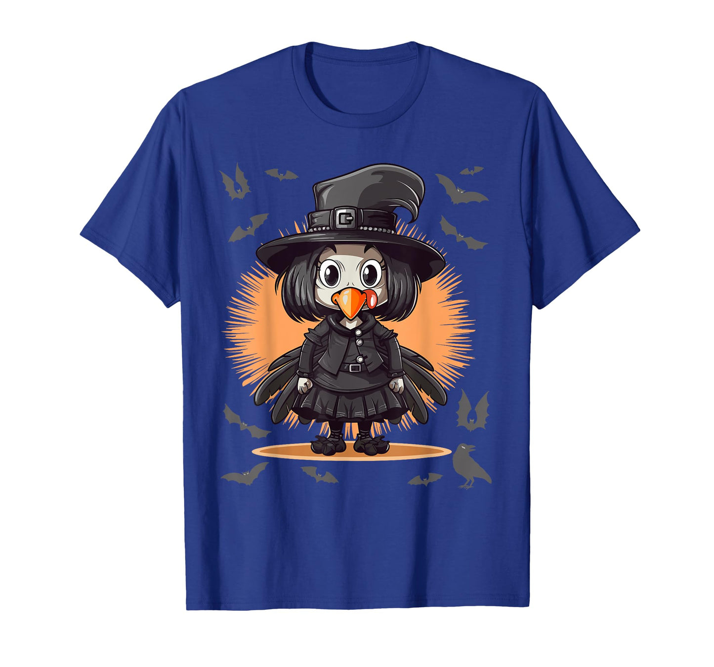 Goth Girl Turkey Outfit - Gothic Turkey Goth Thanksgiving T-Shirt