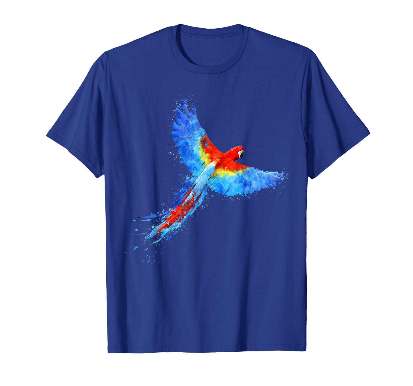 Watercolour colourful scarlet macaw parrot bird painting T-Shirt