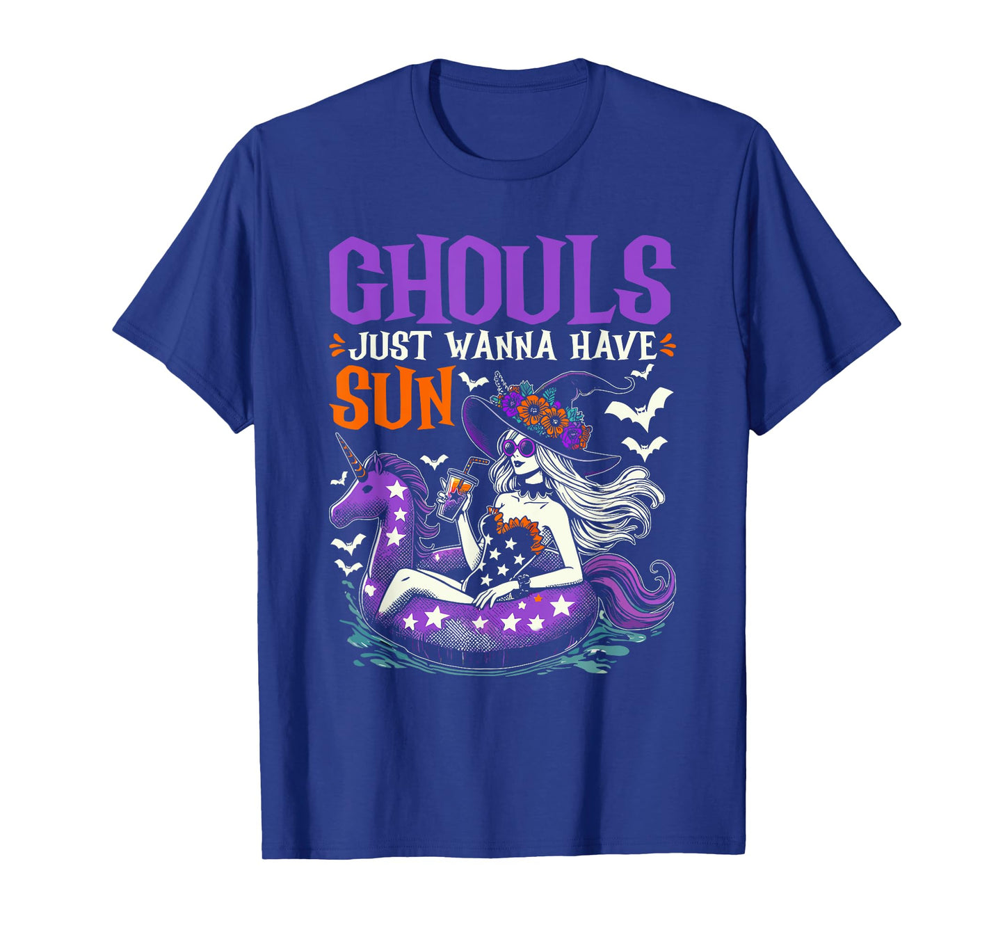 Summerween Summer Halloween Unicorn Float Witch Ghoul T-Shirt
