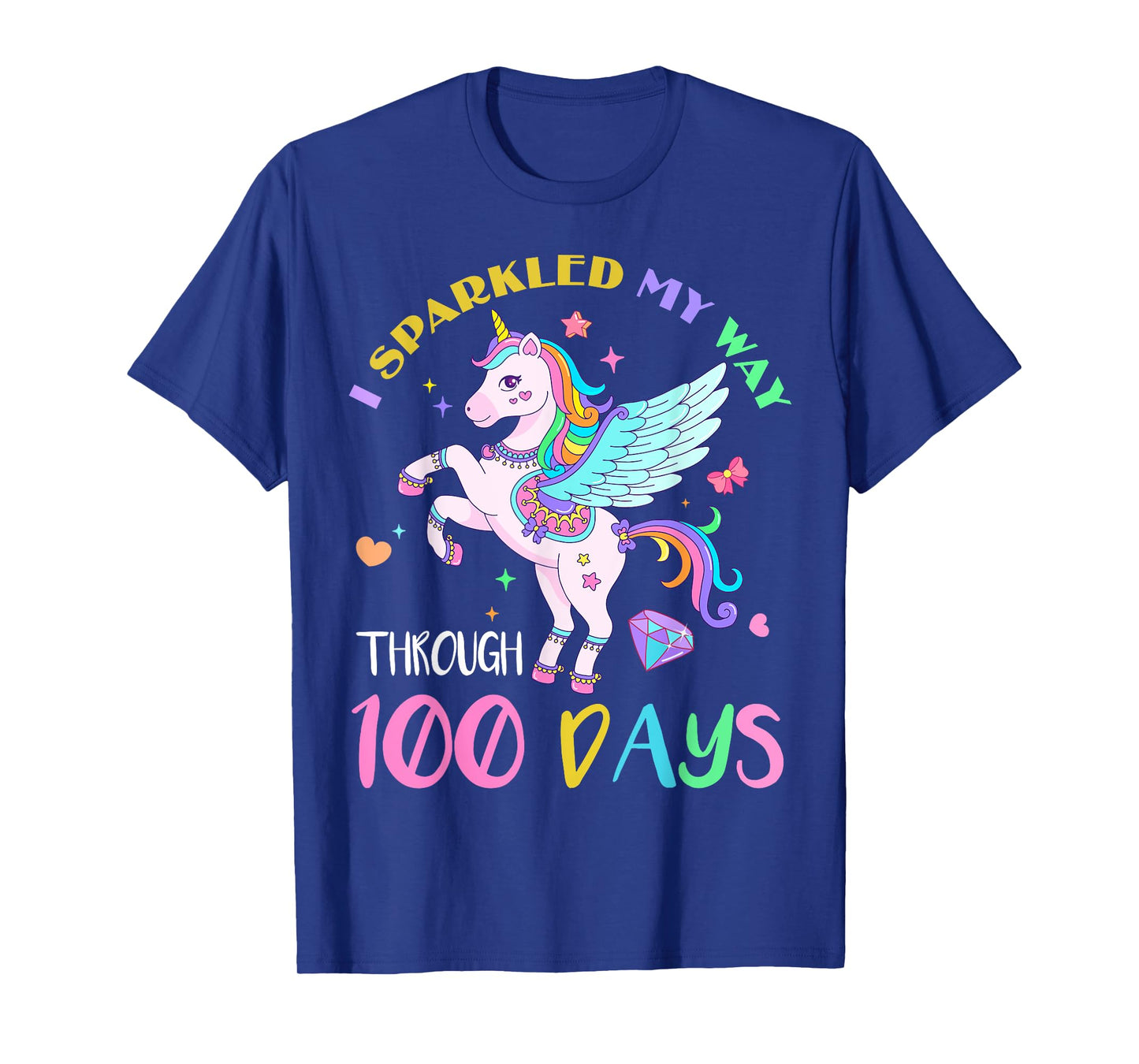 I Sparkled My Way Through 100 Days Of School Unicorn Lovers T-Shirt