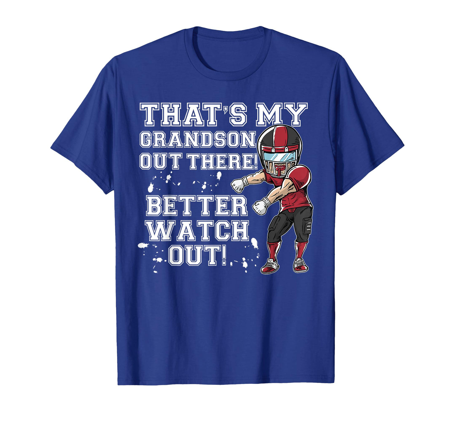 That's My Grandson Out There Red Football Grandma T-Shirt