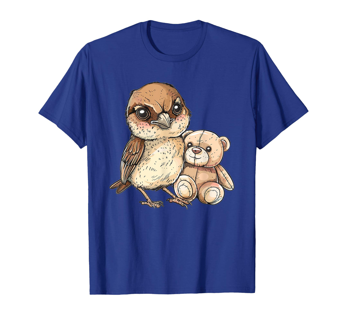 Cute Sparrow With Teddy Bear I Sparrow T-Shirt
