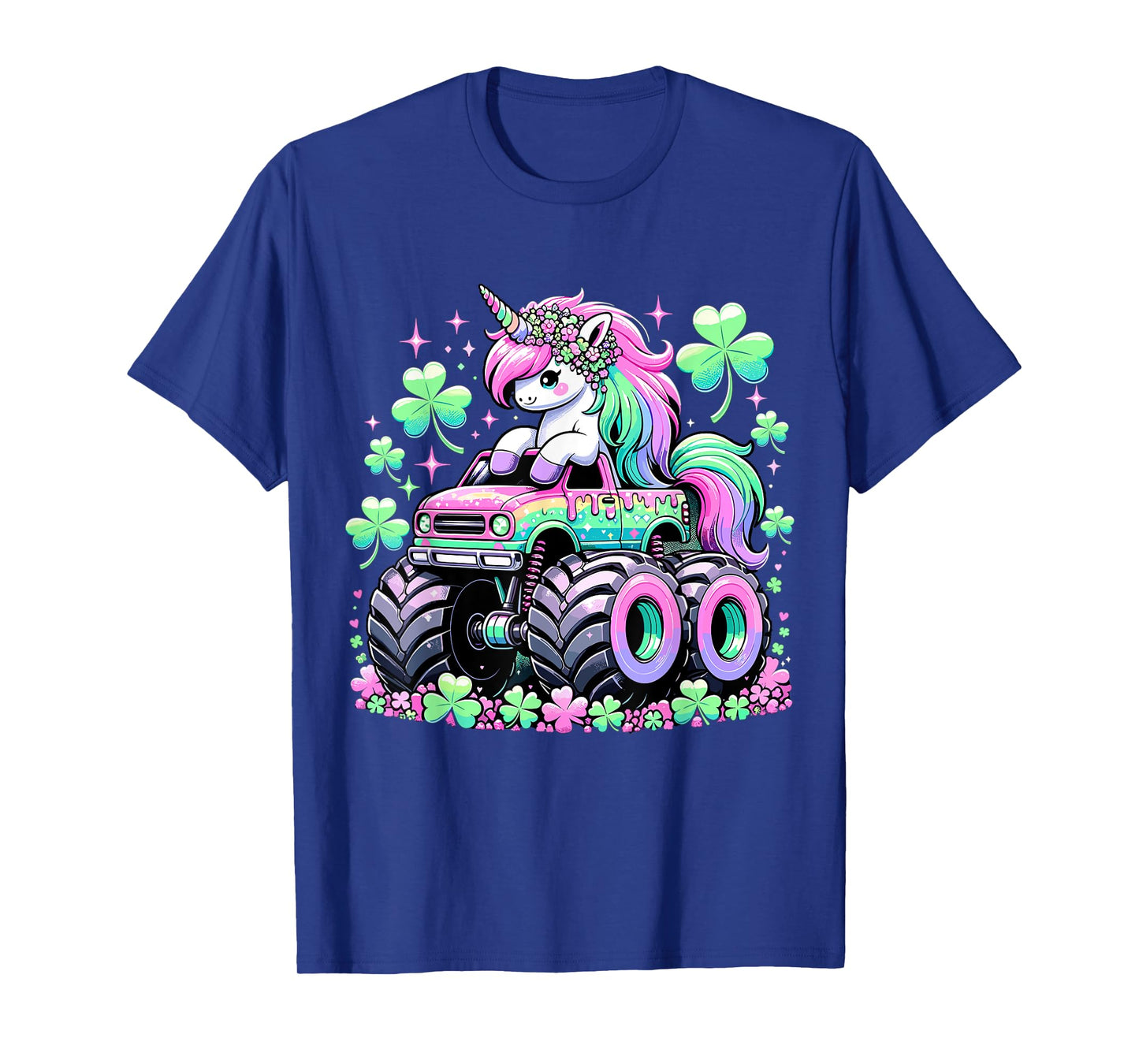 St Patricks Day Girl Monster Truck Unicorn St Patricks Day T-Shirt