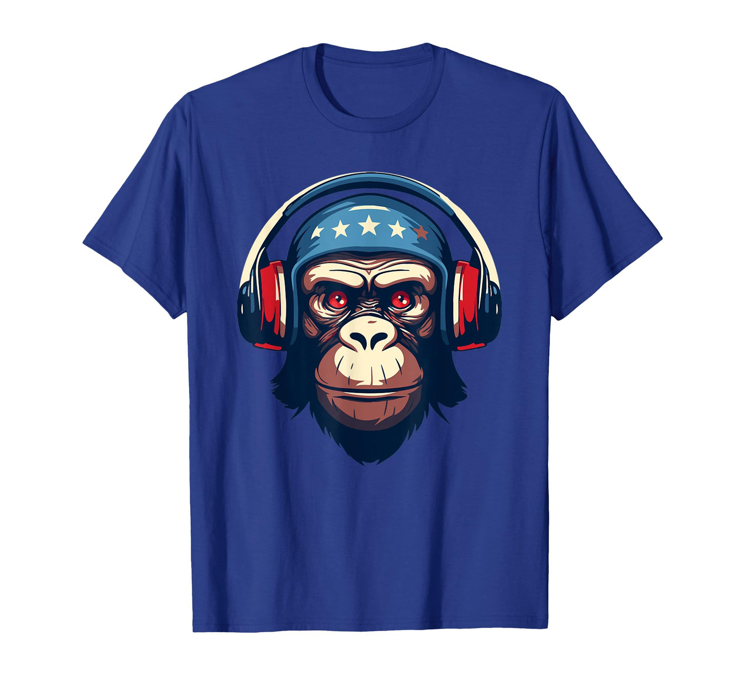 DJ Mad Monkey Ape Chimp Mix Club Music Headphones Dancing T-Shirt