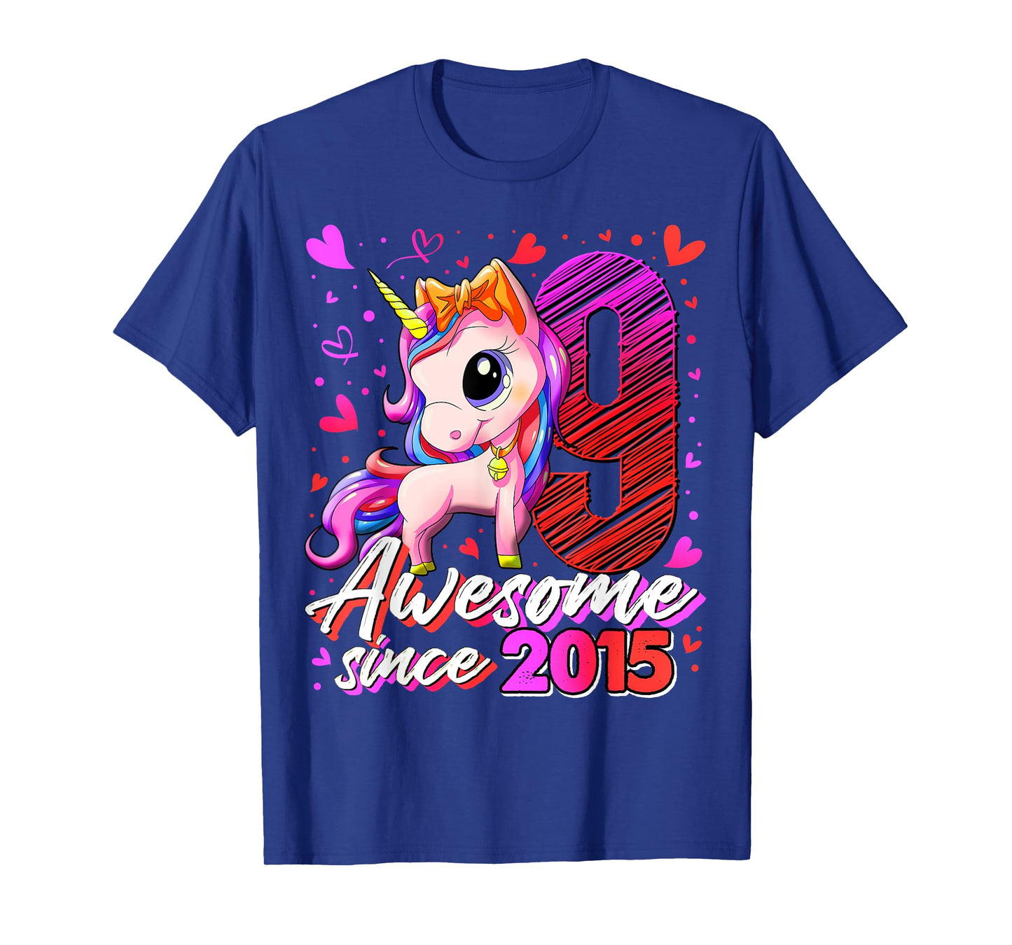 9 Years Old Flossing Unicorn Gifts 9th Birthday Girl Party T-Shirt