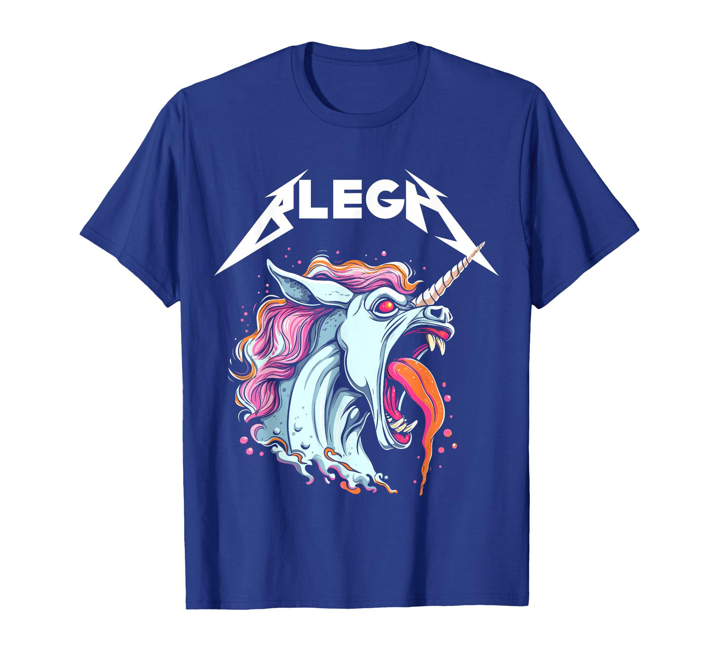 Live Laugh Blegh Bleghssed Heavy Metal Metalcore Unicorn T-Shirt