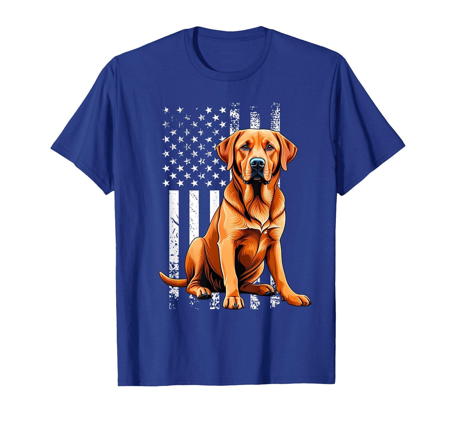Fox Red Labrador Owner Dog USA Flag T-Shirt